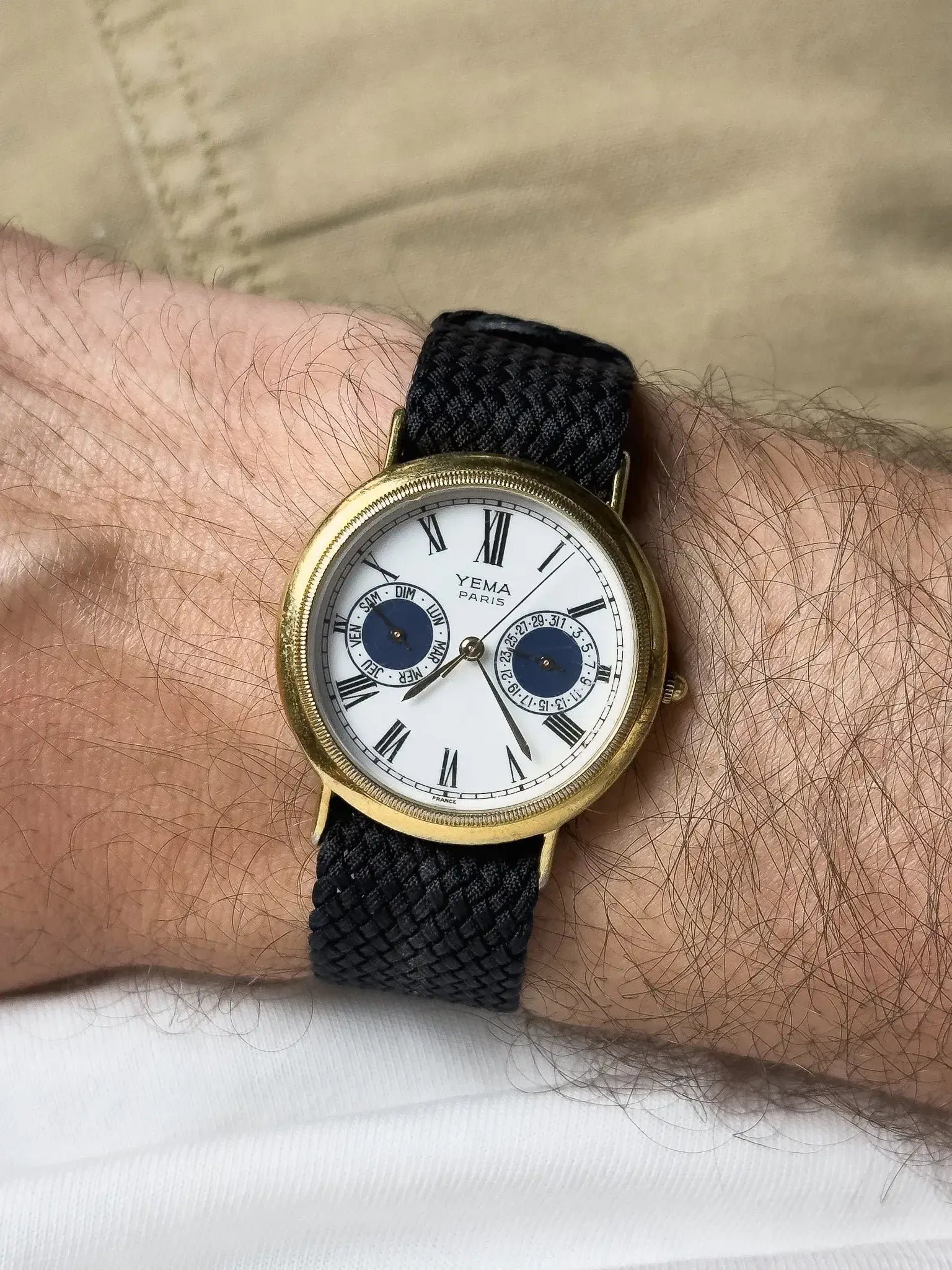 Yema - Paris Calendrier Plaqué Or cannelée - 1990s - Atelier Victor