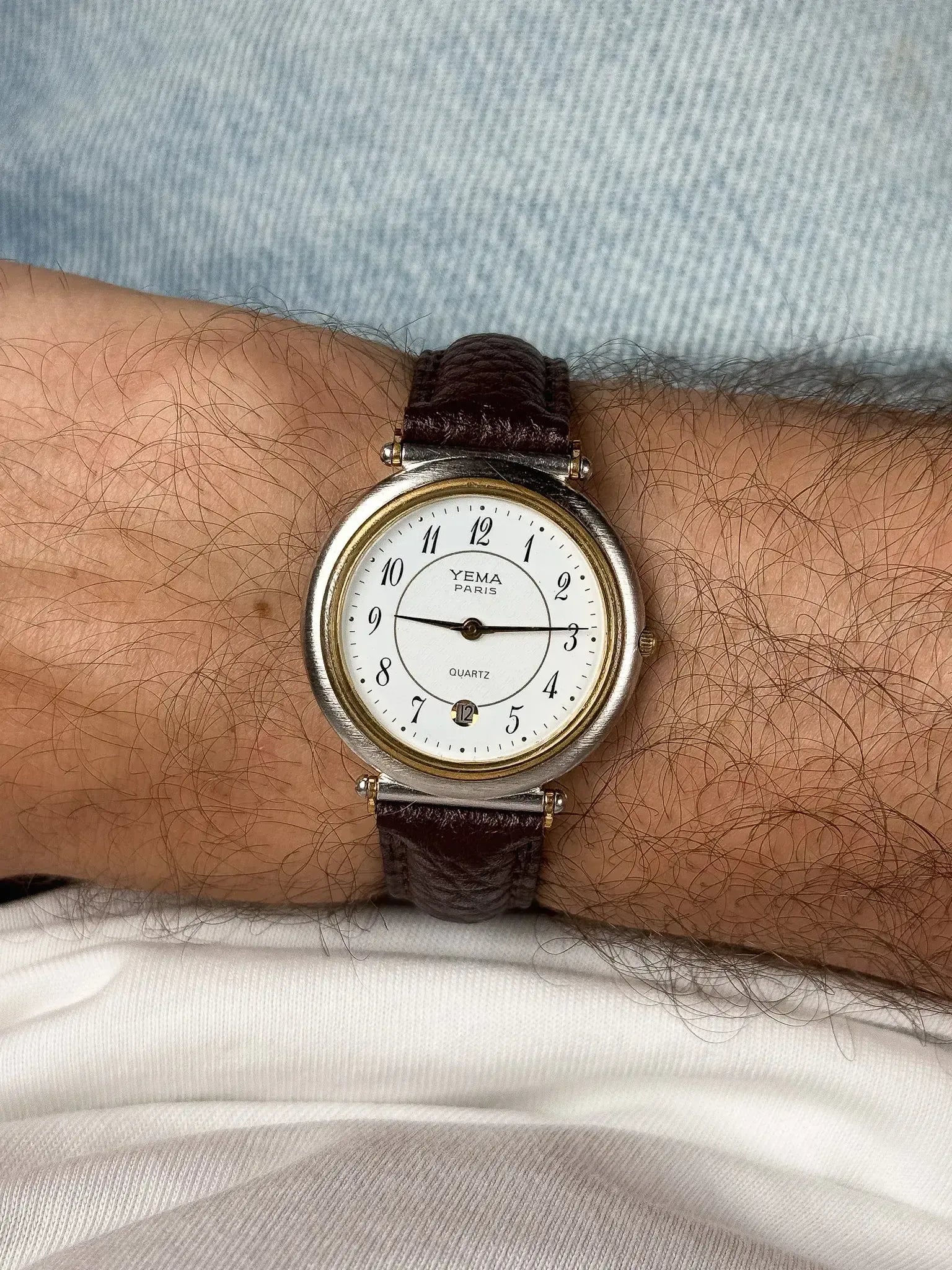 Yema - Paris Rond Acier Or Cornes Centrales - 1980s - Atelier Victor