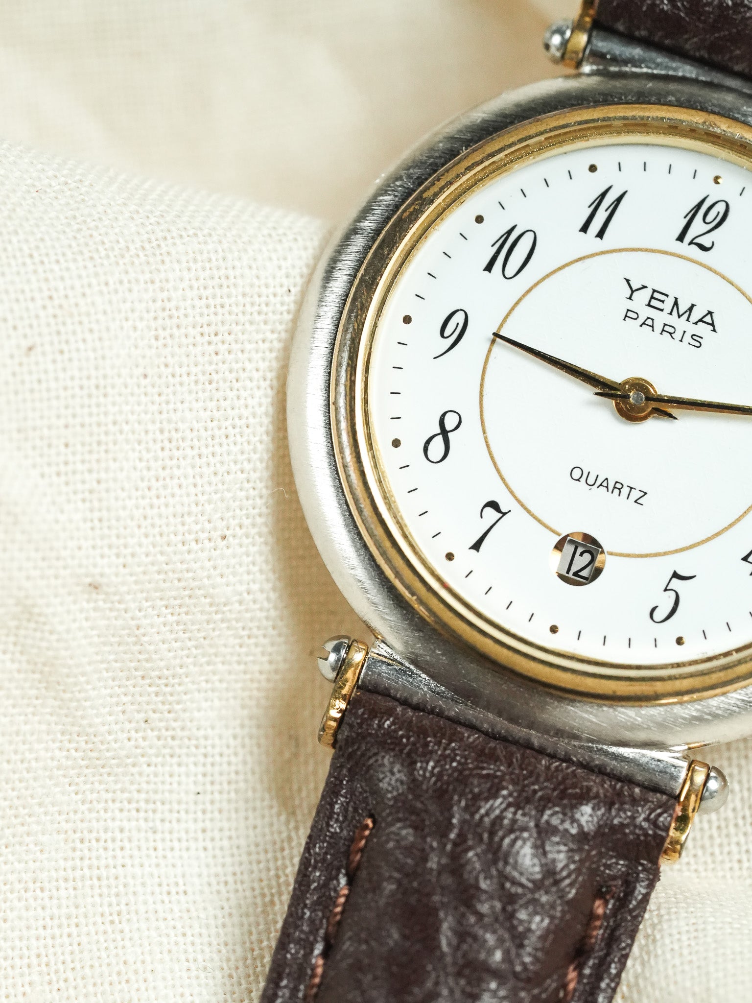Yema - Paris Rond Acier Or Cornes Centrales - 1980s - Atelier Victor - Vintage Shop