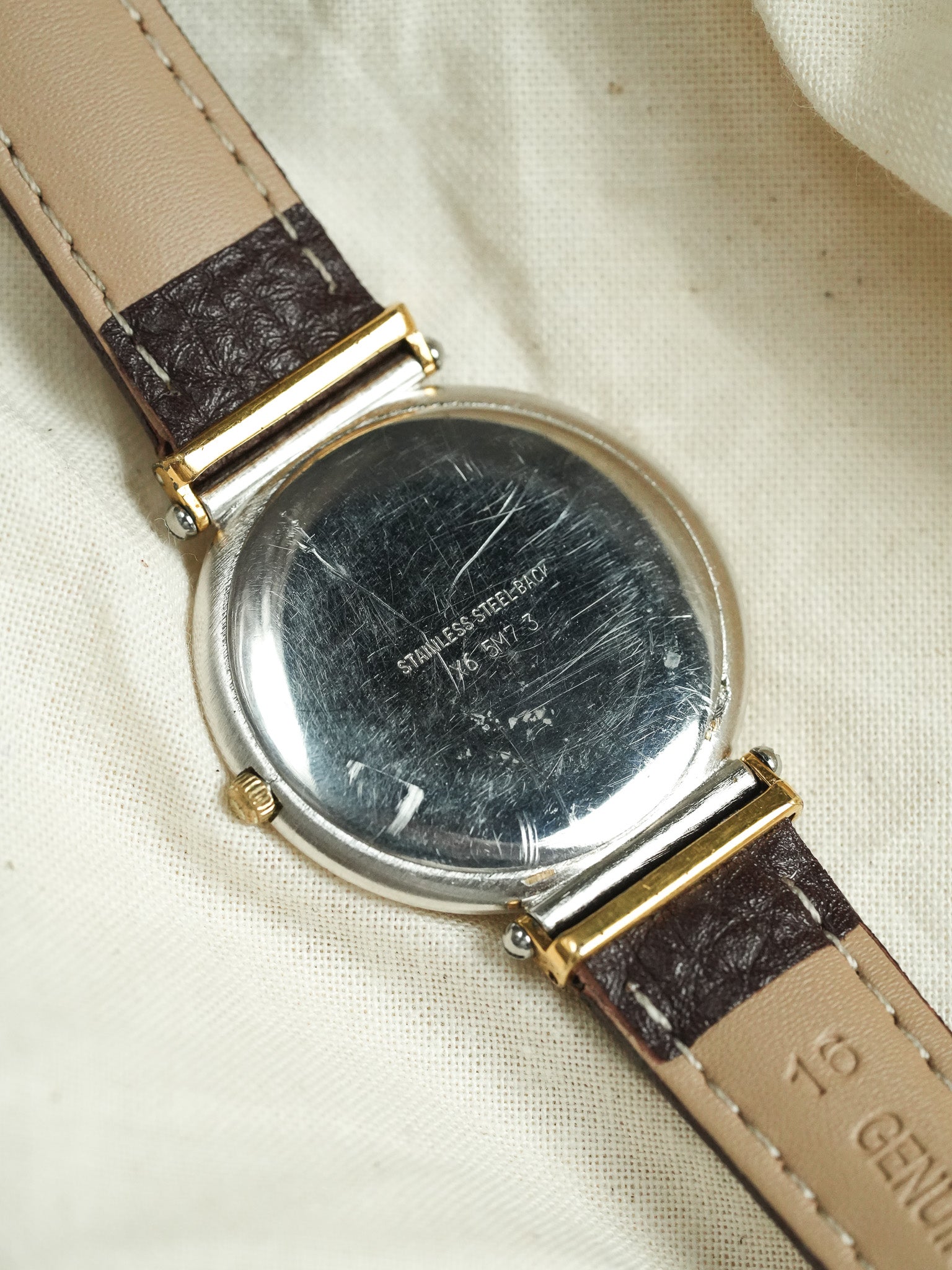 Yema - Paris Rond Acier Or Cornes Centrales - 1980s - Atelier Victor - Vintage Shop