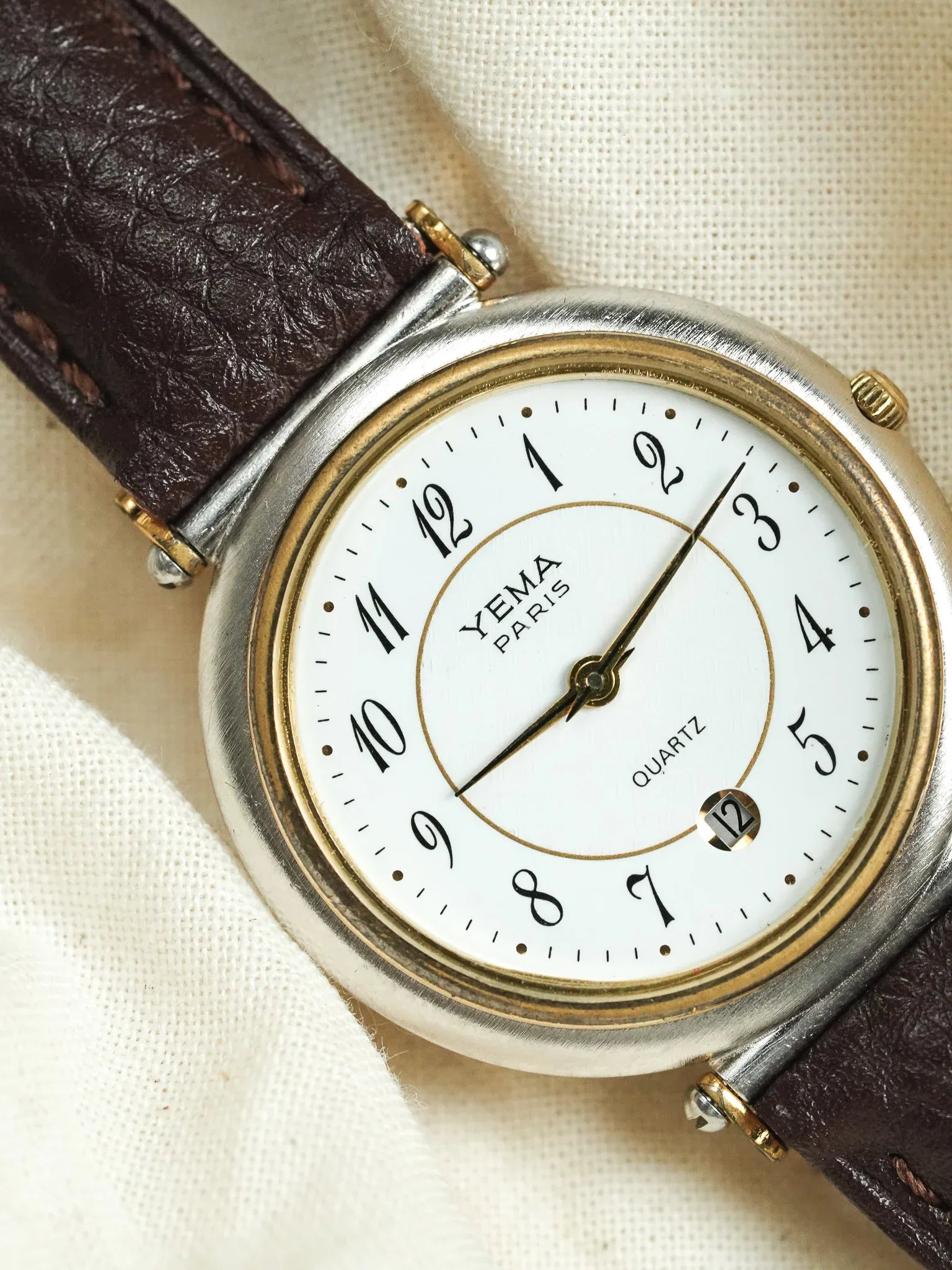 Yema - Paris Rond Acier Or Cornes Centrales - 1980s - Atelier Victor - Vintage Shop
