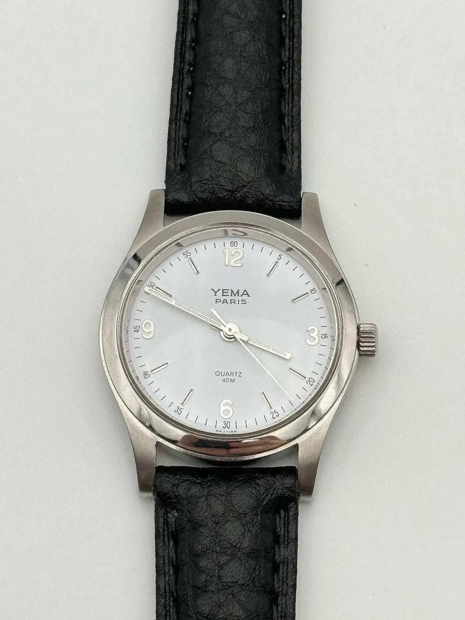 Yema - Petite montre habillée cadran blanc acier - 1990s - Atelier Victor