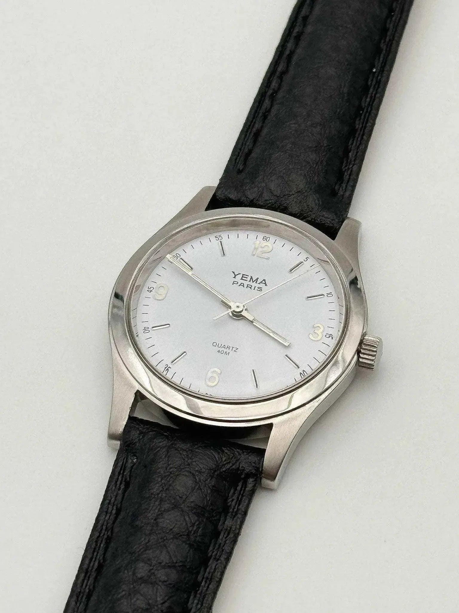 Yema - Petite montre habillée cadran blanc acier - 1990s - Atelier Victor