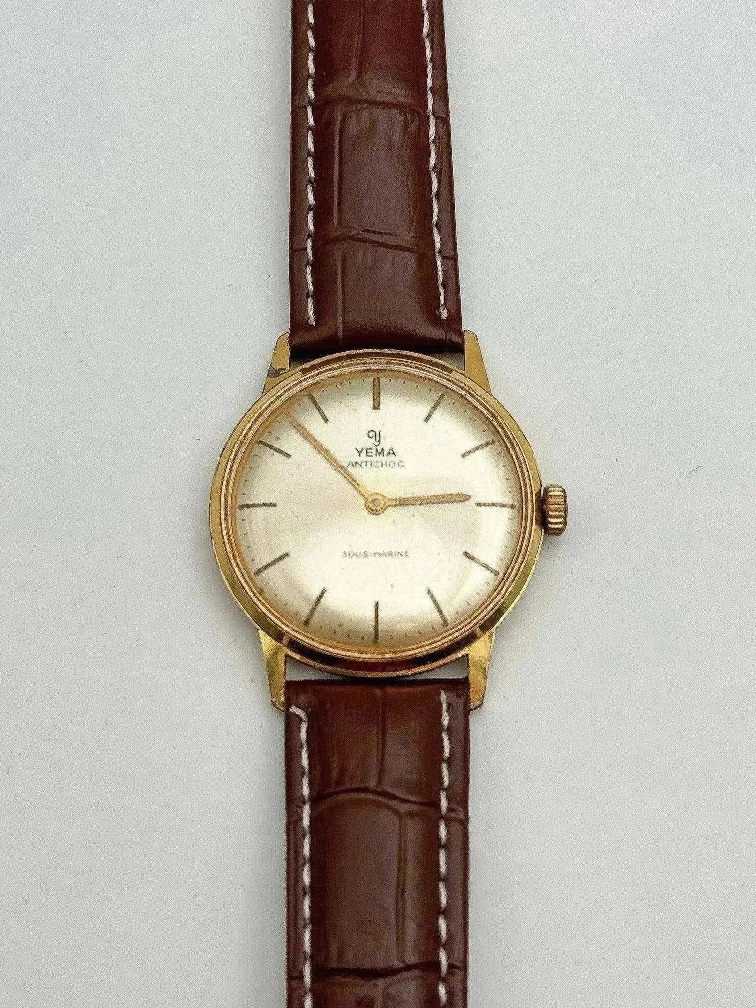 Yema - Sous-Marine Antichoc Montre habillée plaqué or - 1960s - Atelier Victor