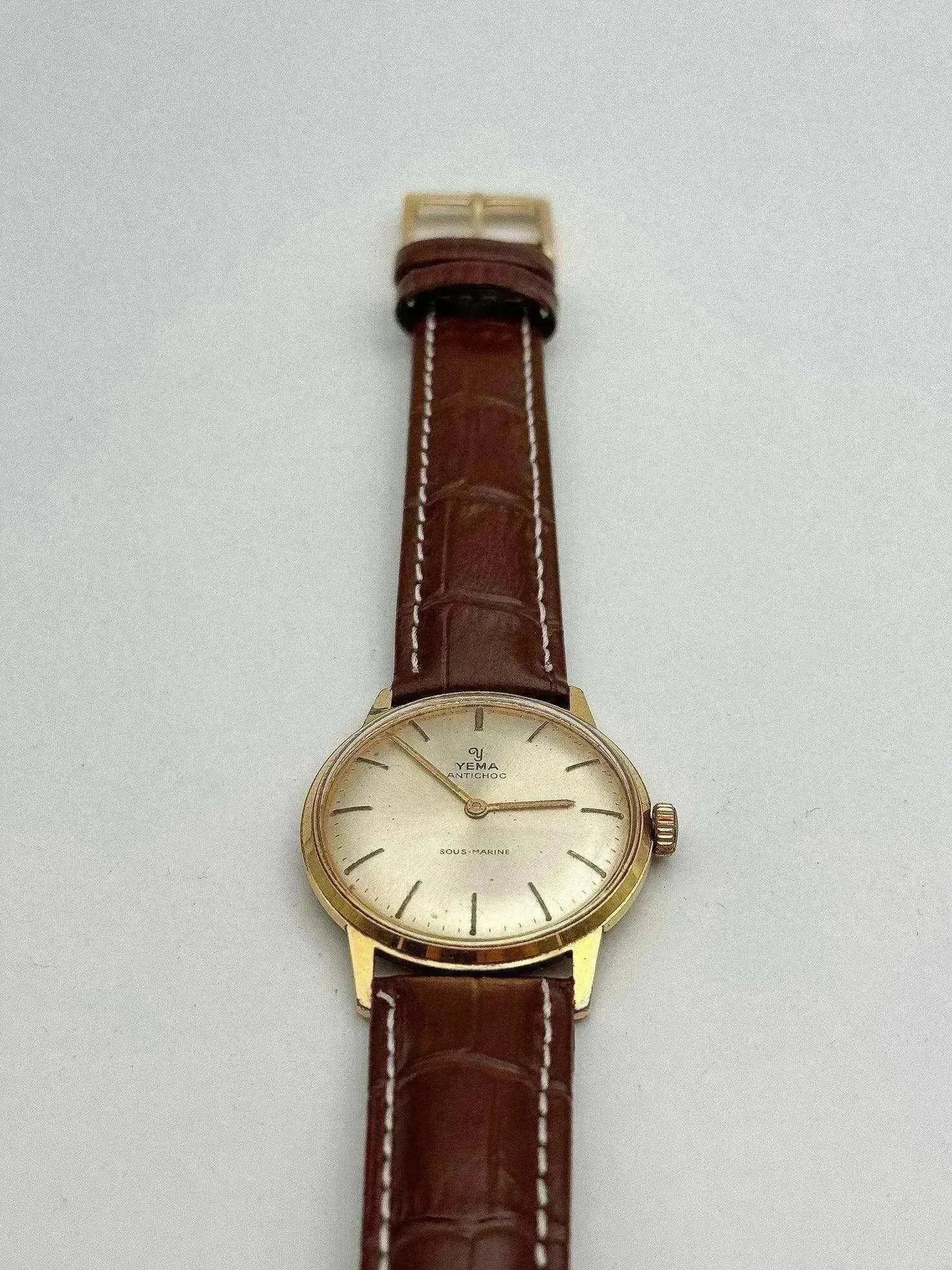 Yema - Sous-Marine Antichoc Montre habillée plaqué or - 1960s - Atelier Victor