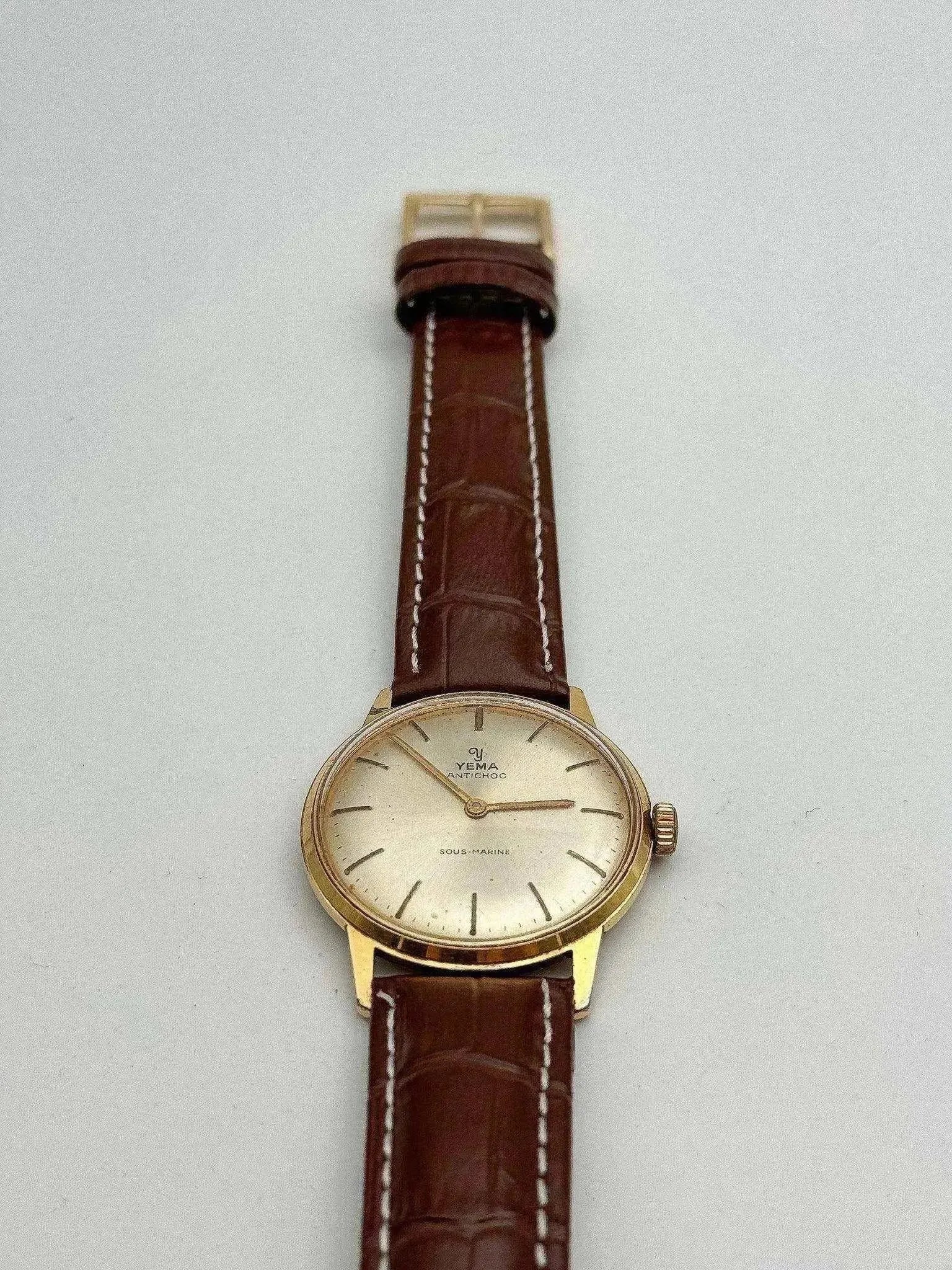 Yema - Sous-Marine Antichoc Montre habillée plaqué or - 1960s - Atelier Victor