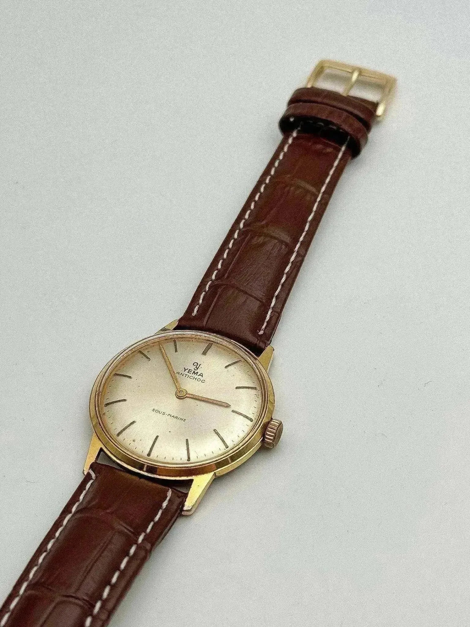 Yema - Sous-Marine Antichoc Montre habillée plaqué or - 1960s - Atelier Victor