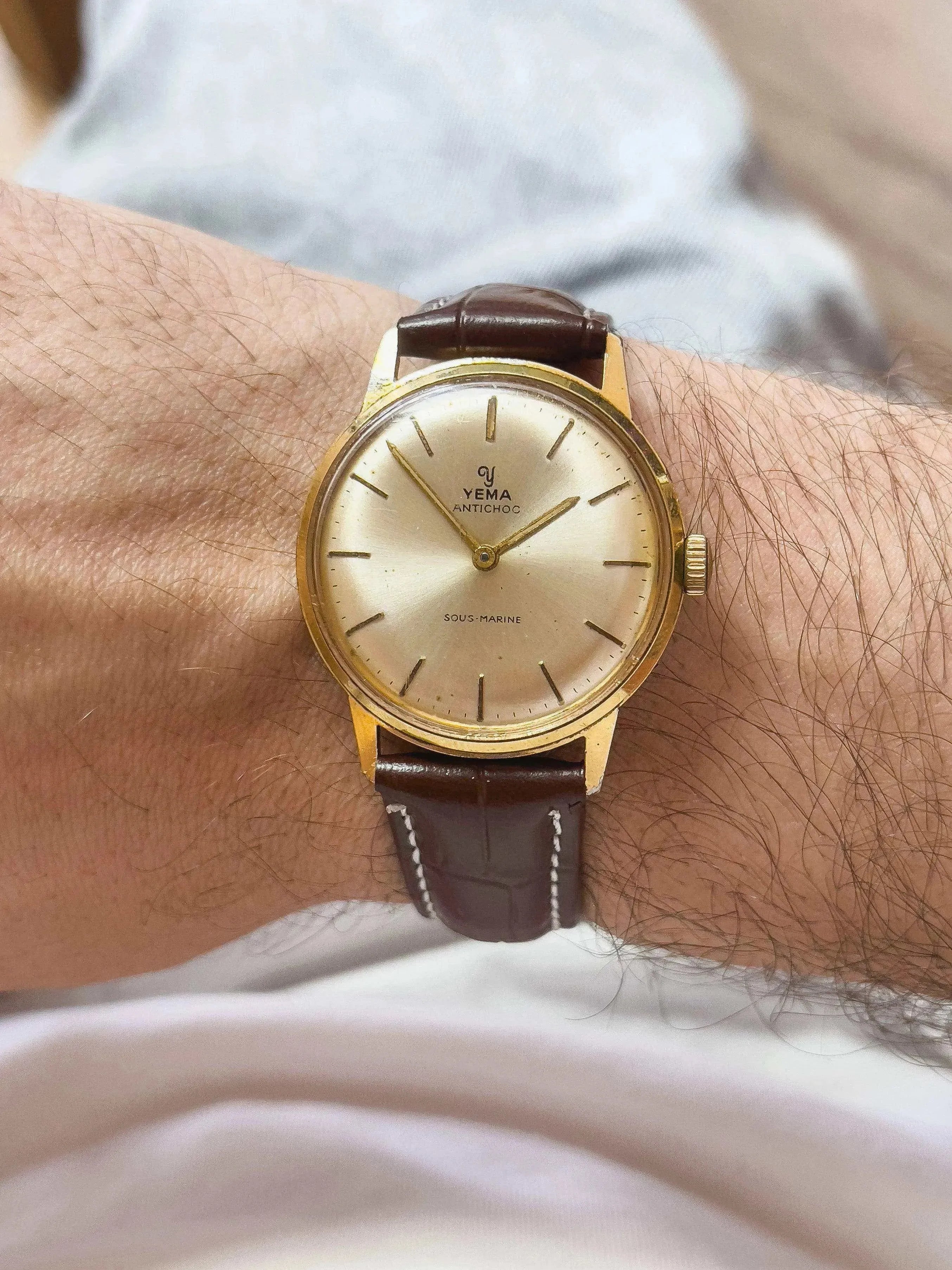 Yema - Sous-Marine Antichoc Montre habillée plaqué or - 1960s - Atelier Victor - Vintage Shop
