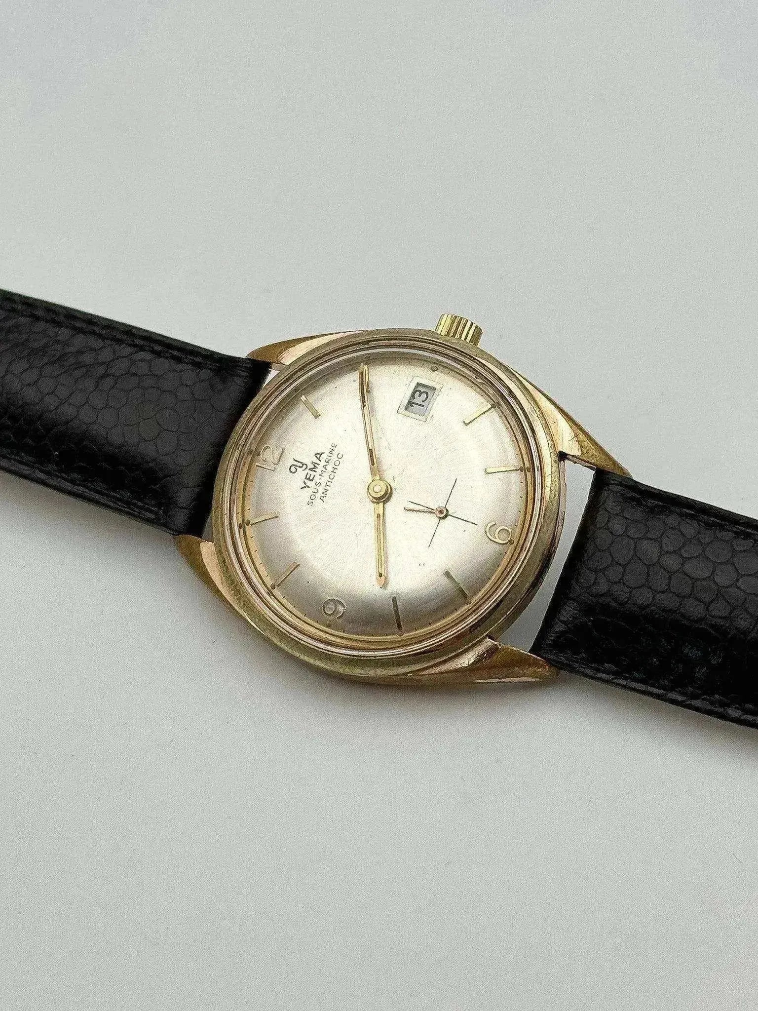 Yema - Sous-Marine Antichoc Plaqué or Rose petite-seconde - 1960s - Atelier Victor