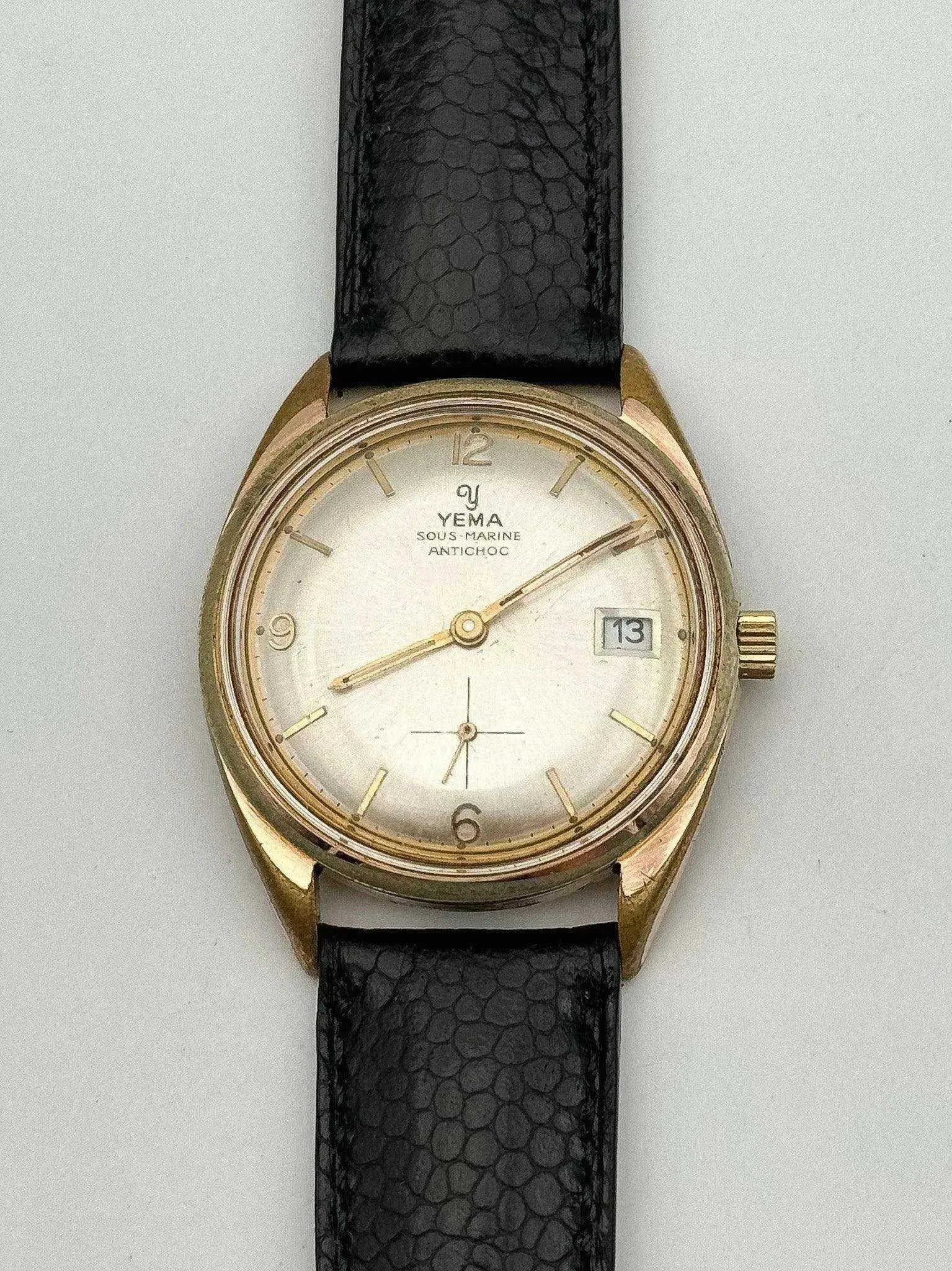 Yema - Sous-Marine Antichoc Plaqué or Rose petite-seconde - 1960s - Atelier Victor