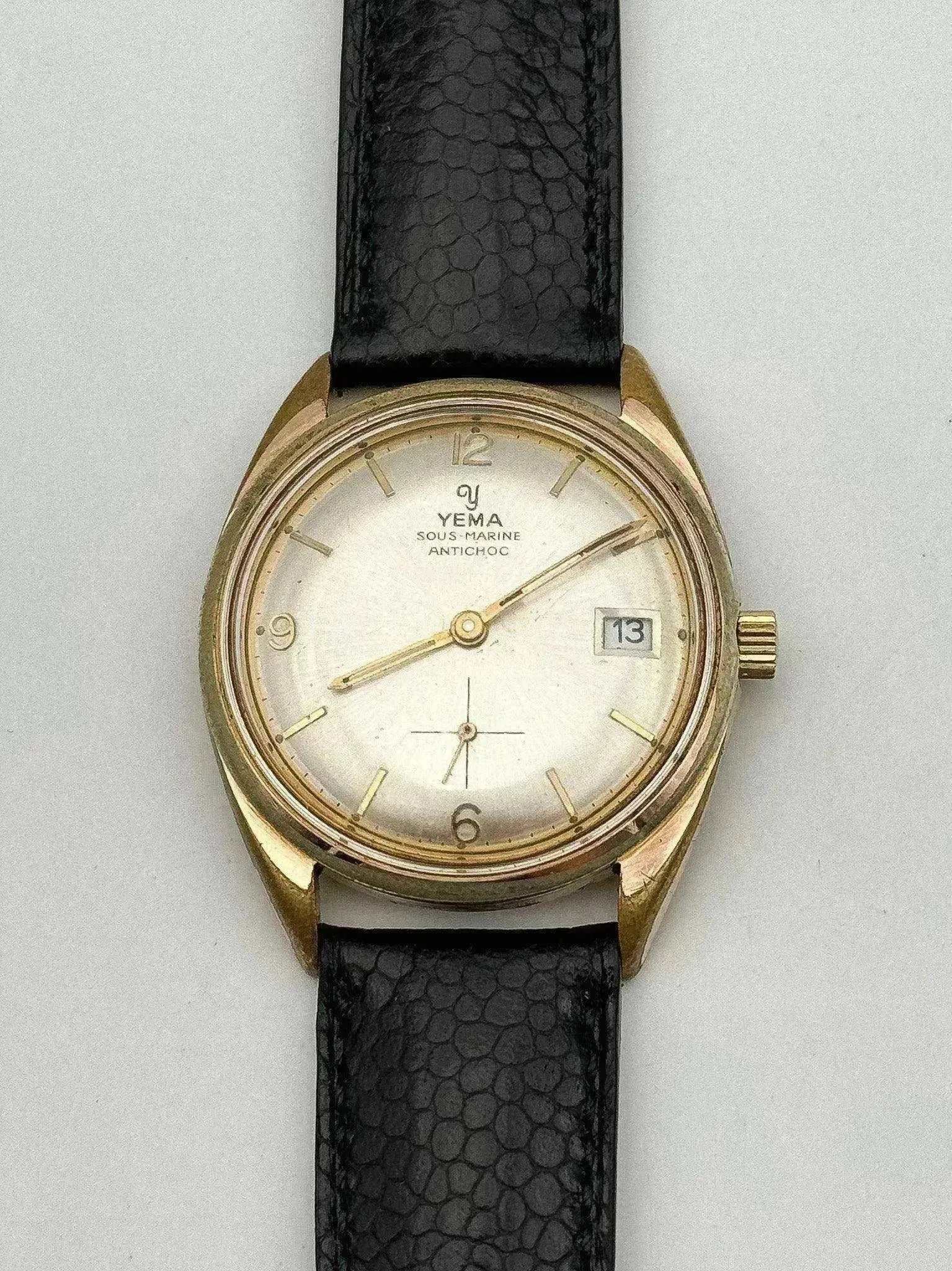 Yema - Sous-Marine Antichoc Plaqué or Rose petite-seconde - 1960s - Atelier Victor