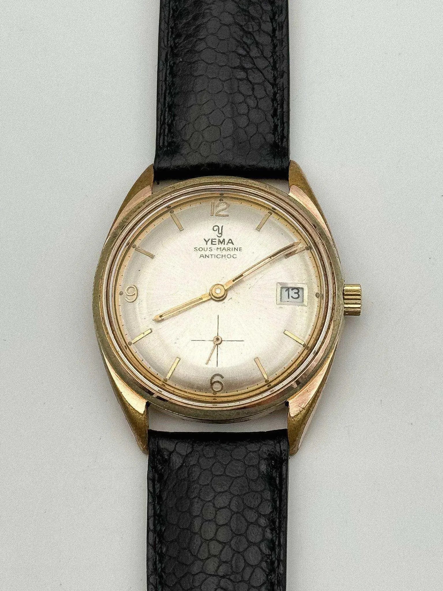 Yema - Sous-Marine Antichoc Plaqué or Rose petite-seconde - 1960s - Atelier Victor - Vintage Shop