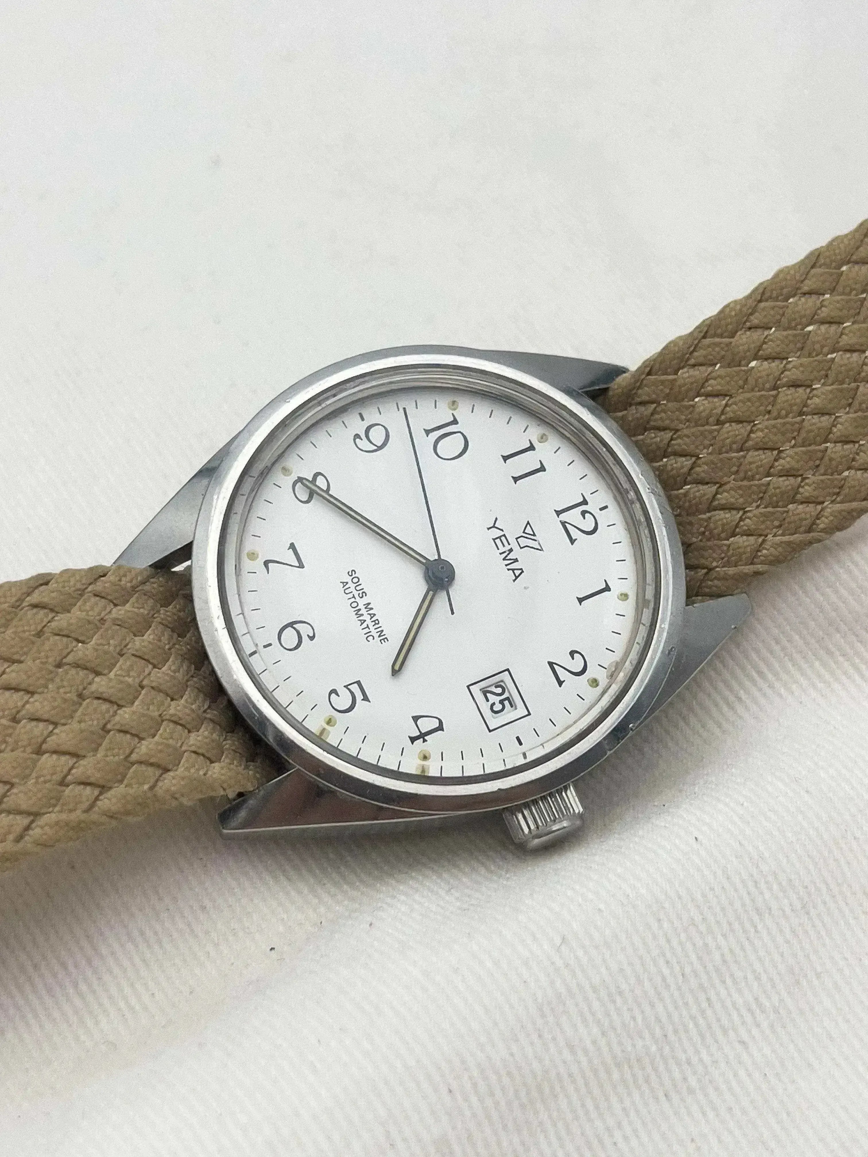 Yema - Sous Marine Cadran blanc Date - 1980s - Atelier Victor