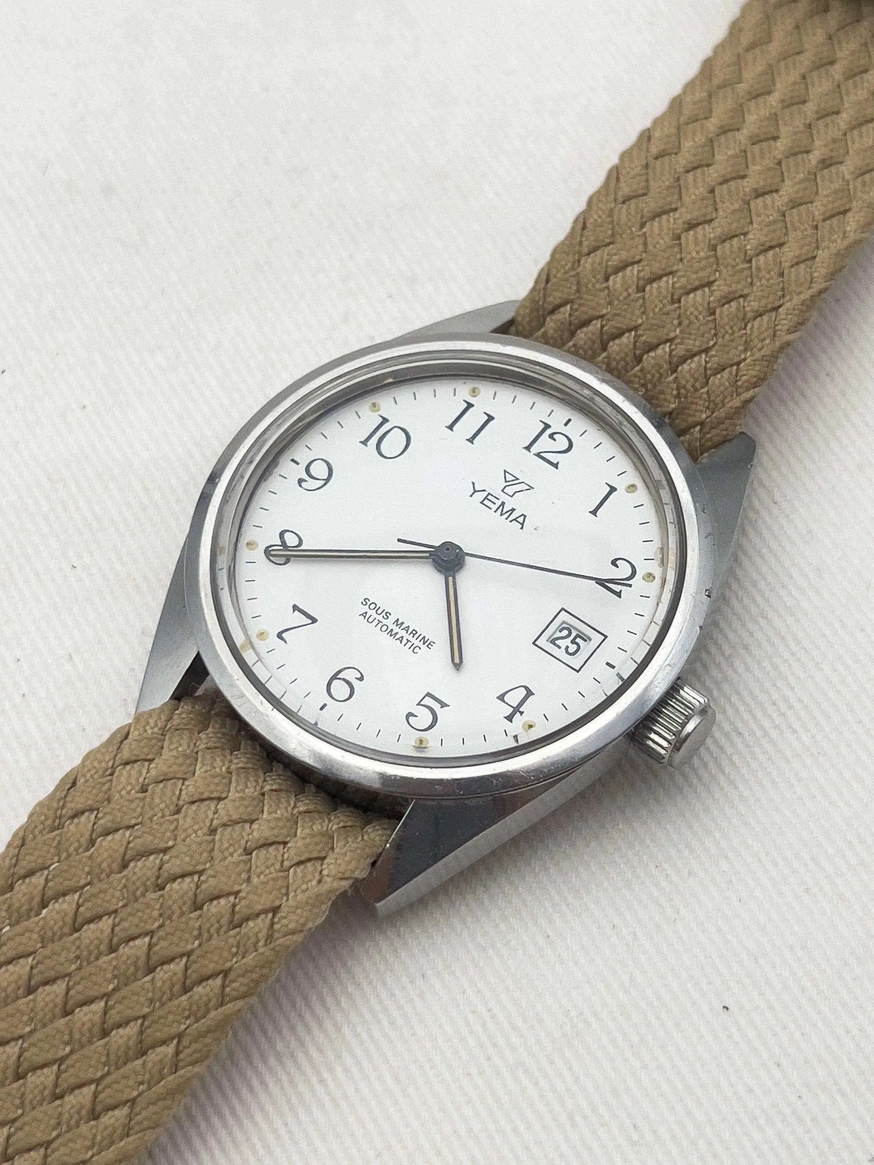 Yema - Sous Marine Cadran blanc Date - 1980s - Atelier Victor