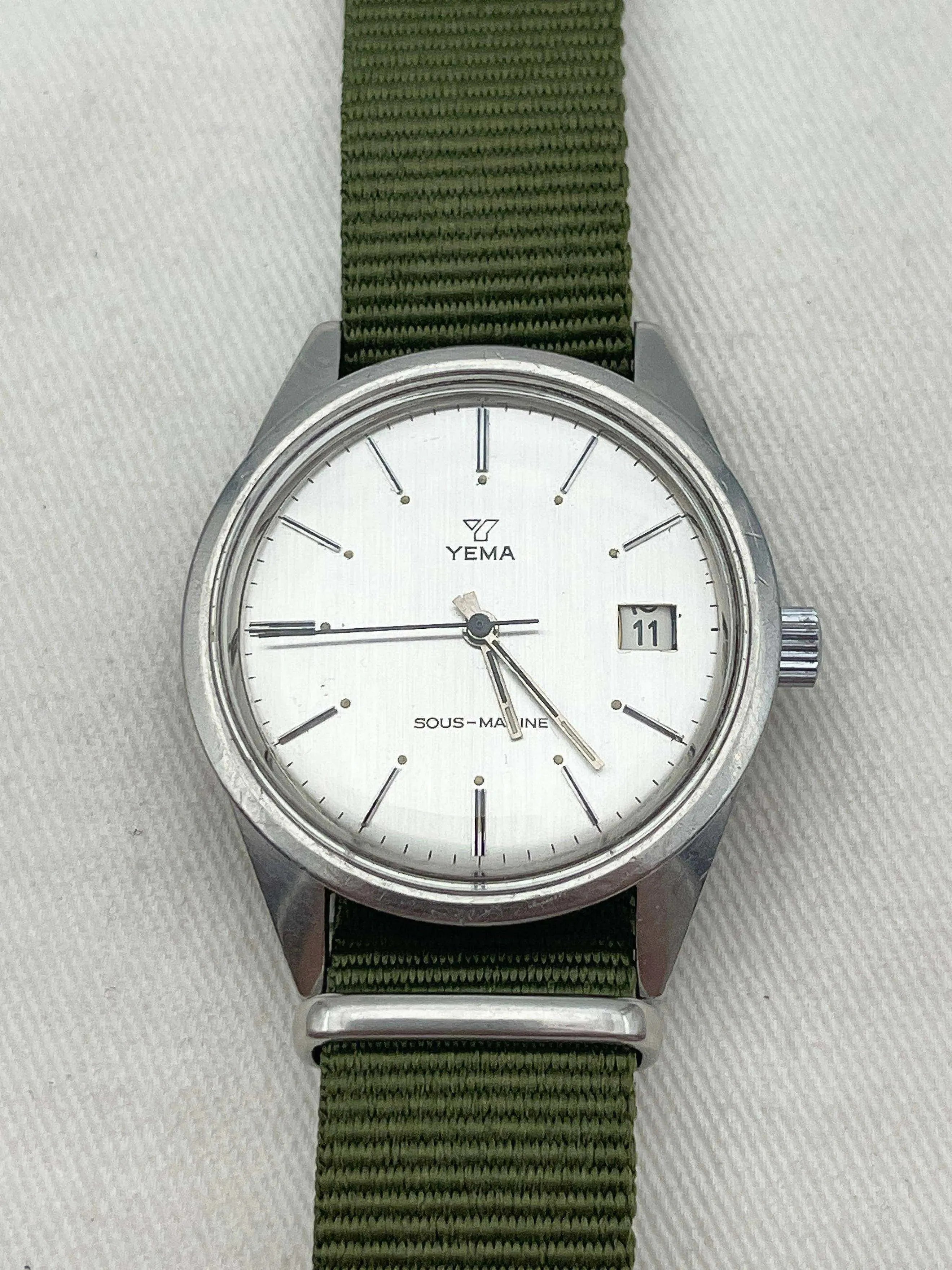 Yema - Sous Marine Date Nato Vert - 1980s - Atelier Victor - Vintage Shop