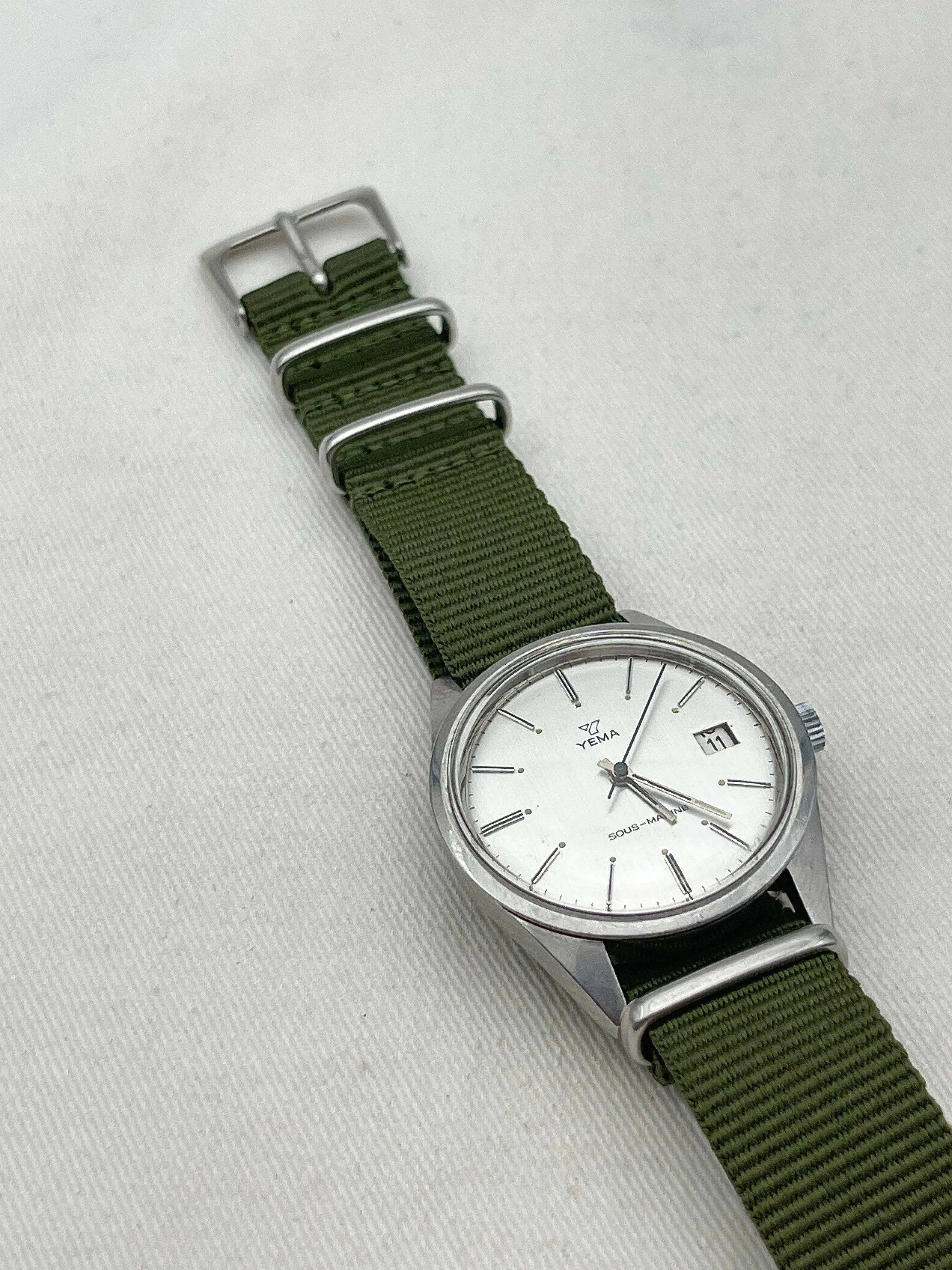 Yema - Sous Marine Date Nato Vert - 1980s - Atelier Victor - Vintage Shop