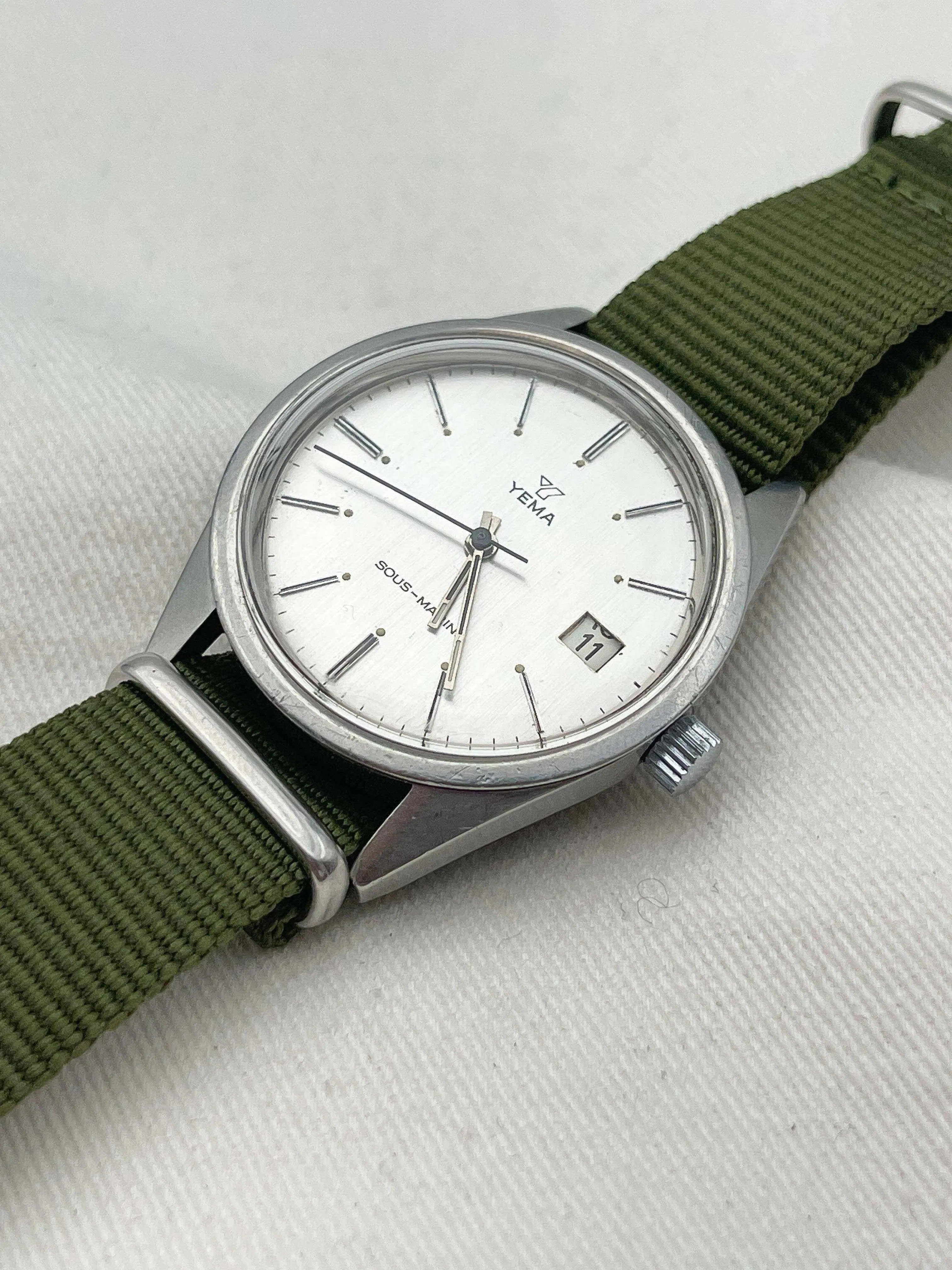 Yema - Sous Marine Date Nato Vert - 1980s - Atelier Victor - Vintage Shop