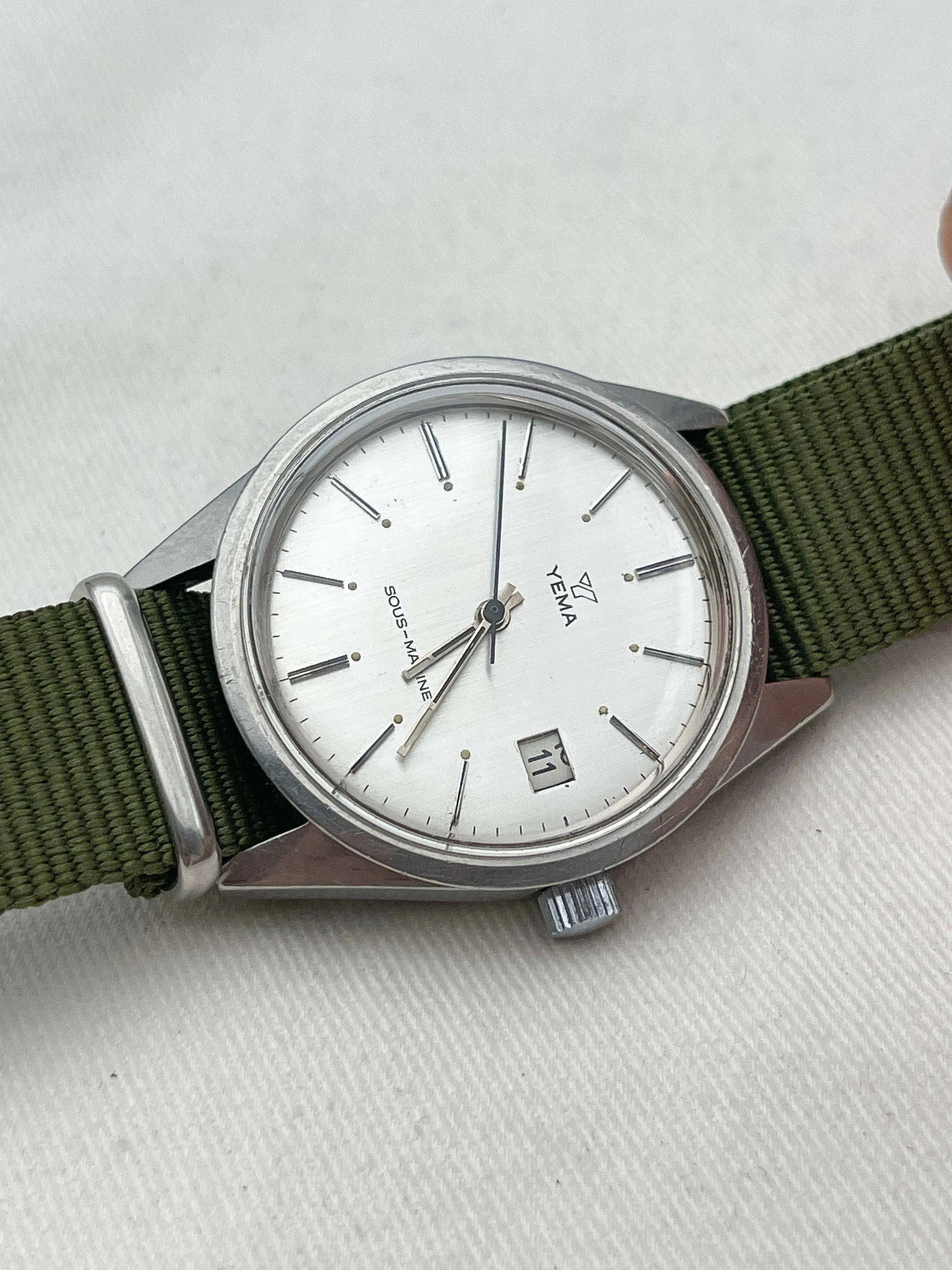 Yema - Sous Marine Date Nato Vert - 1980s - Atelier Victor - Vintage Shop