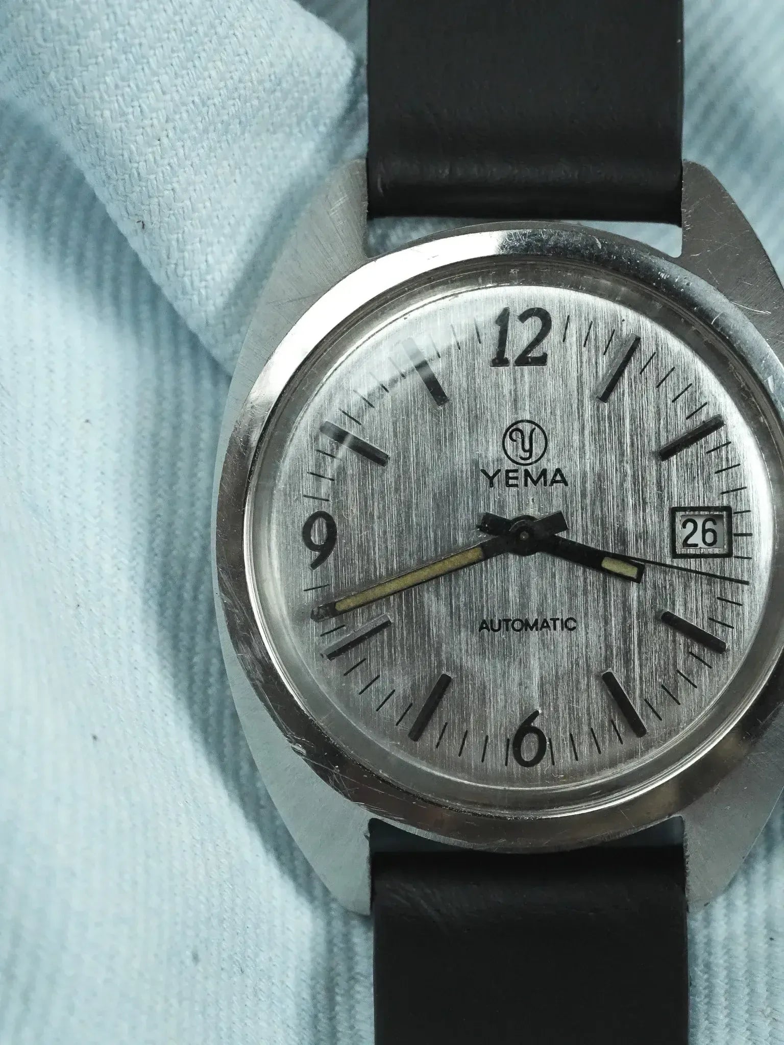 Yema - Sous-Marine Tonneau Acier Brossé Index Batôns - 1960s - Atelier Victor