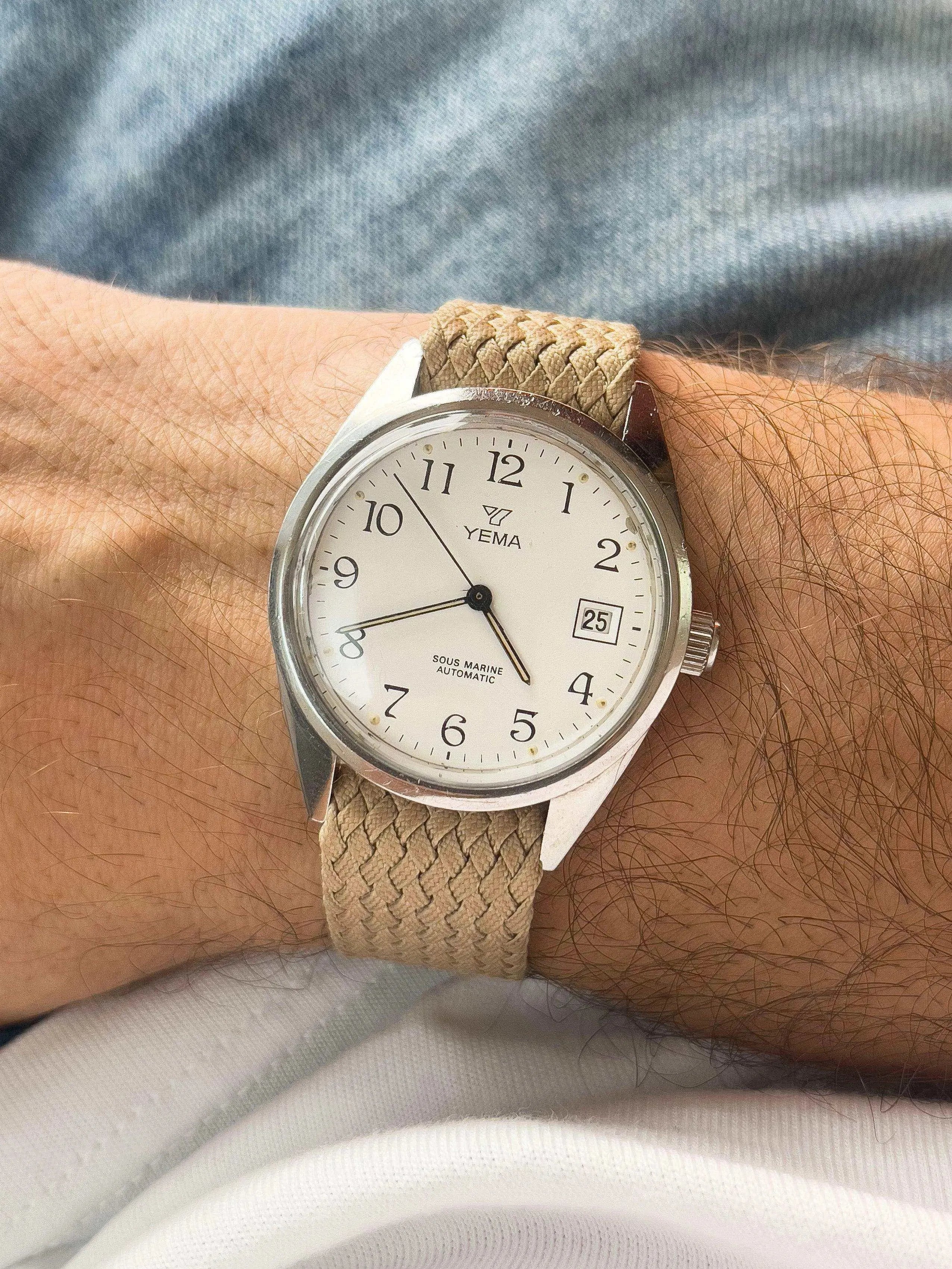 Yema - Sous Marine White Dial Date - 1980s - Atelier Victor Paris - Vintage Watch Shop Dubai