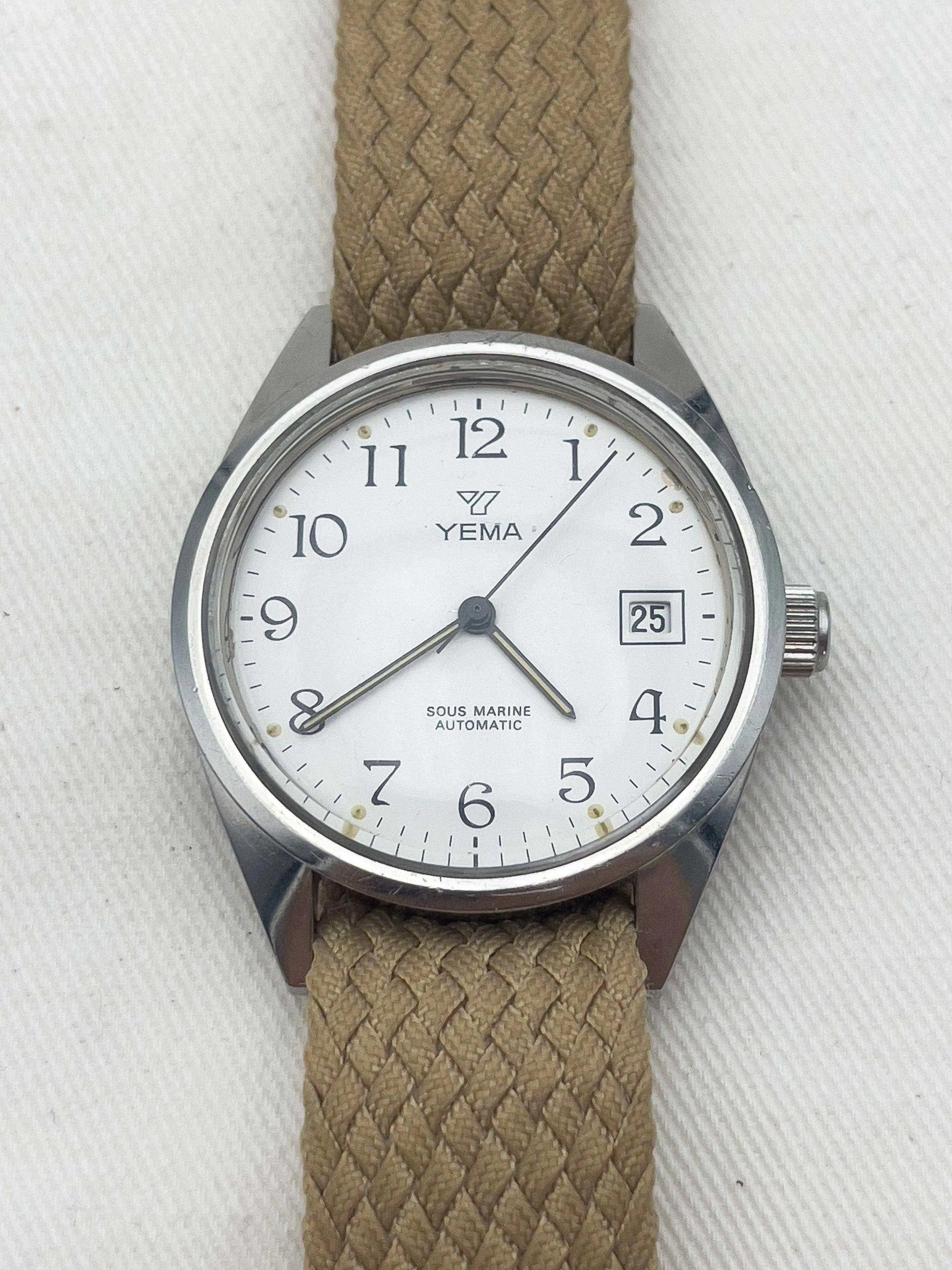 Yema - Sous Marine White Dial Date - 1980s - Atelier Victor Paris - Vintage Watch Shop Dubai