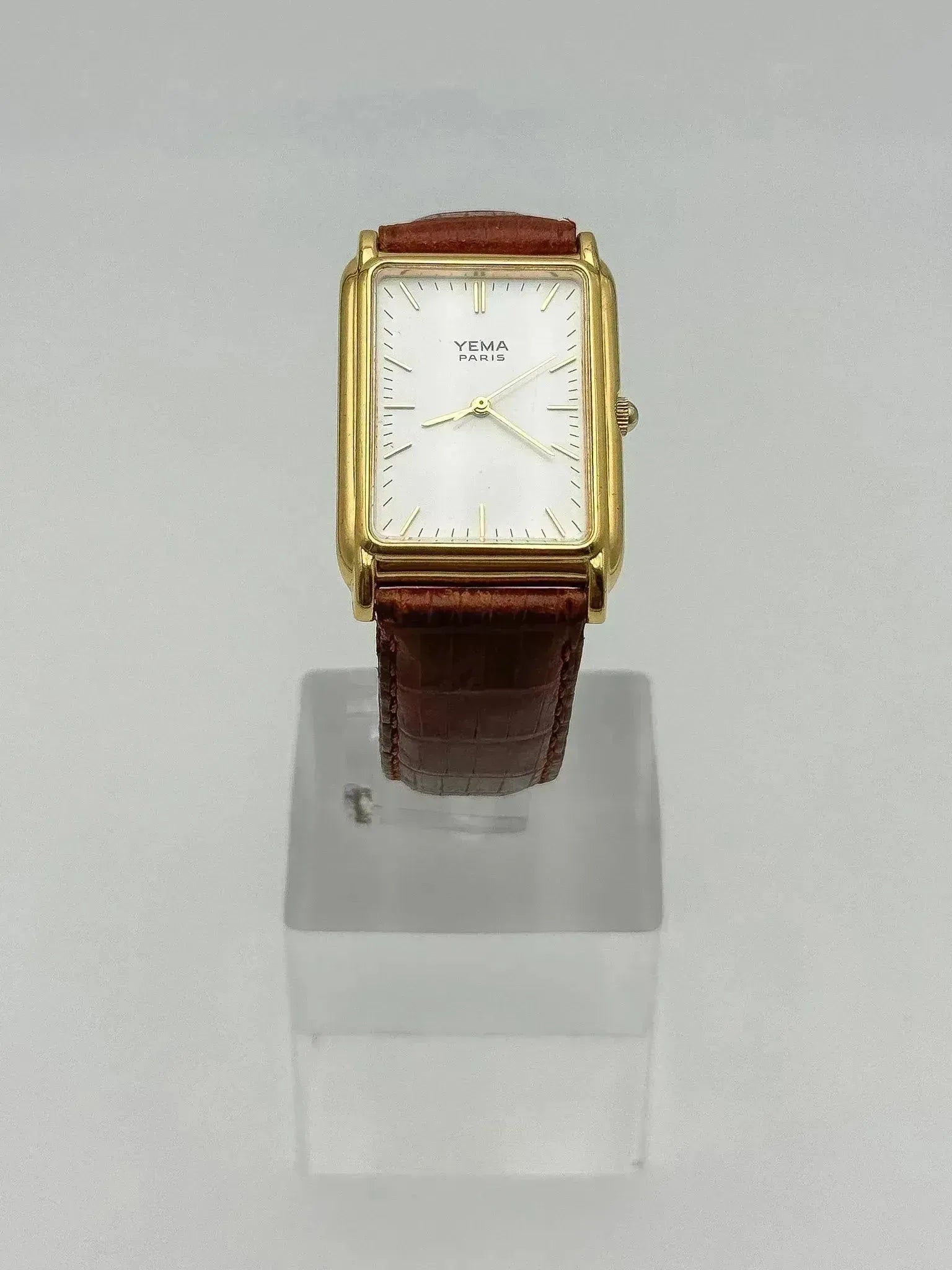 Yema - Tank Plaqué Or Cadran Blanc - 1990s - Atelier Victor