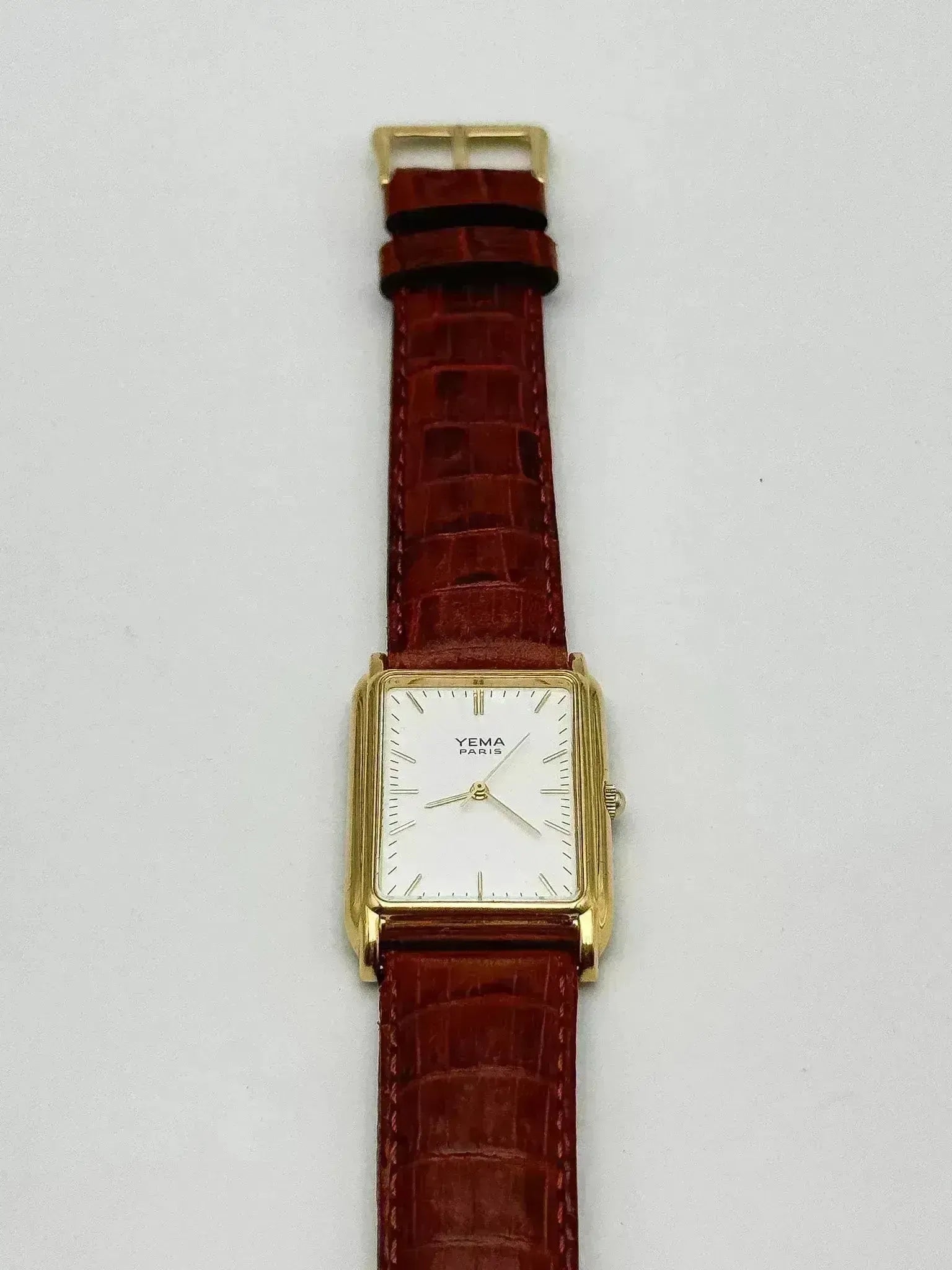 Yema - Tank Plaqué Or Cadran Blanc - 1990s - Atelier Victor