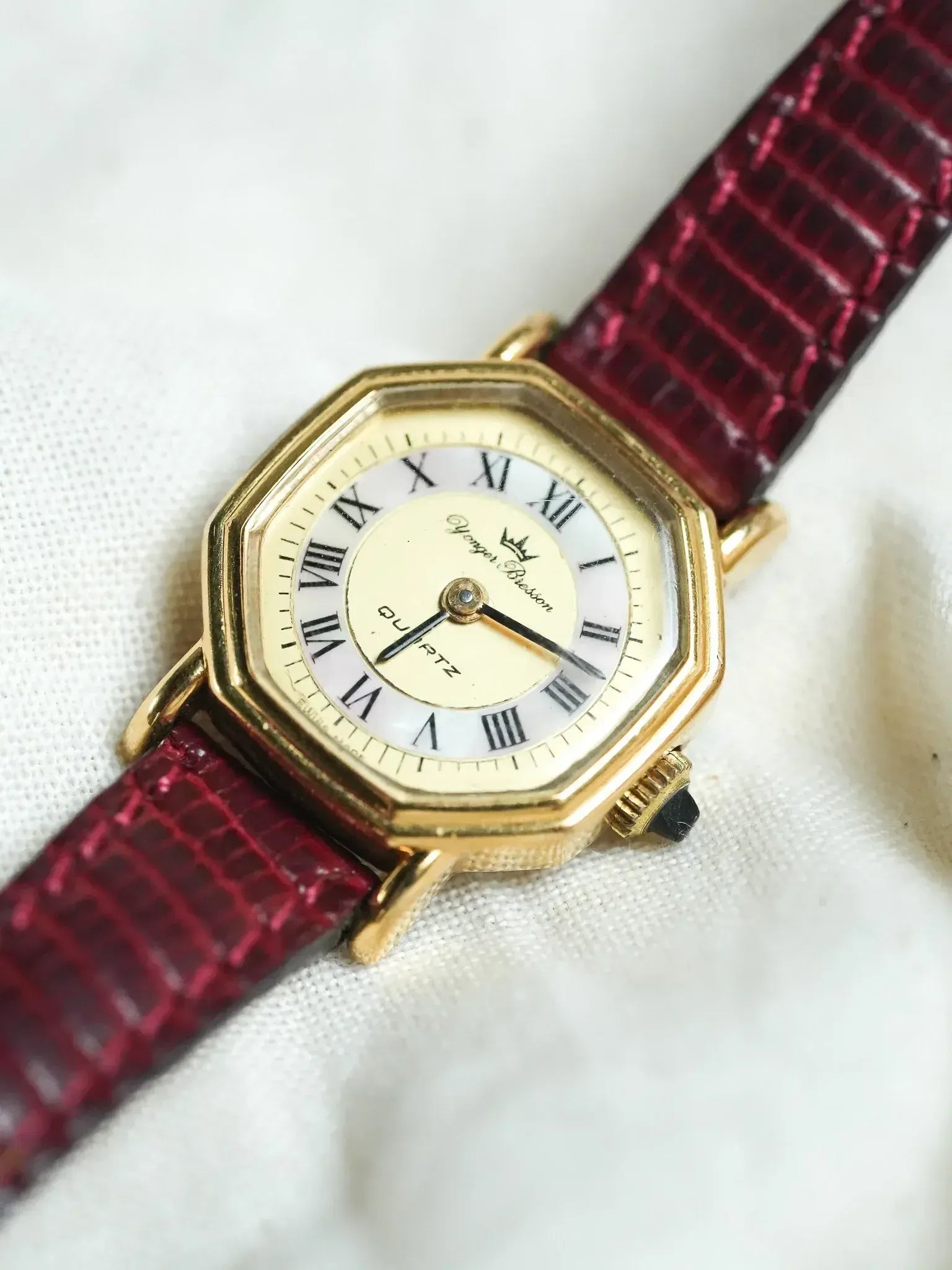 Yonger & Besson - Cadran Nacré plaqué or Femme - 1990s - Atelier Victor