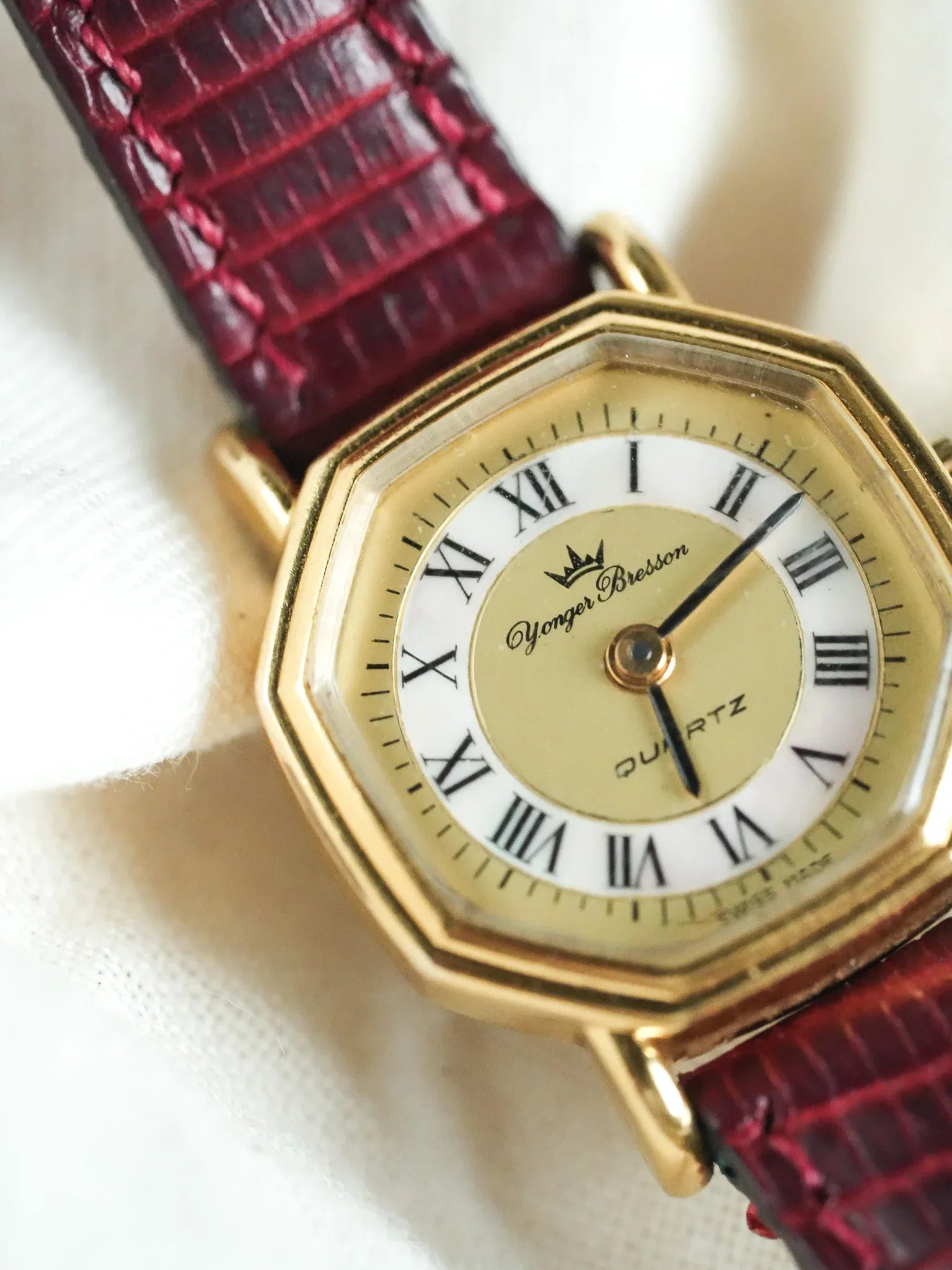 Yonger & Besson - Cadran Nacré plaqué or Femme - 1990s - Atelier Victor