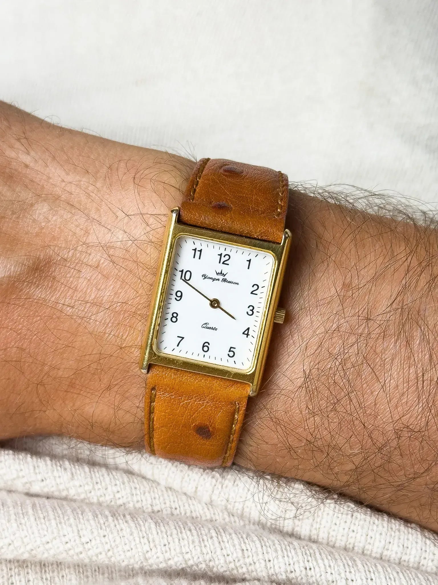 Yonger Bresson - Tank Cadran Blanc Quartz - 1990s - Atelier Victor