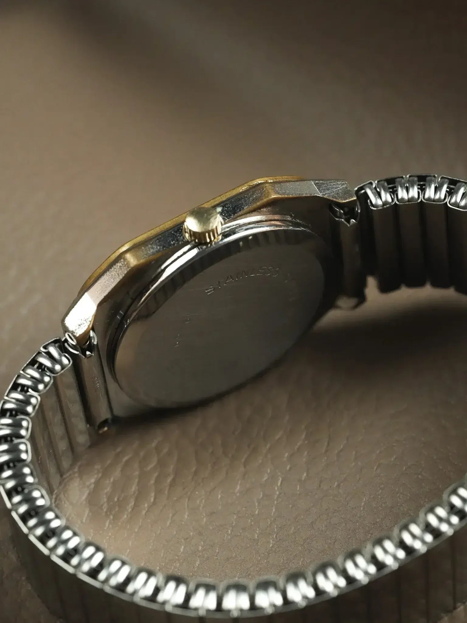 Yves Fely - Tank Octogonale XL Bicolore cadran noir chiffres romain - 1990s - Atelier Victor