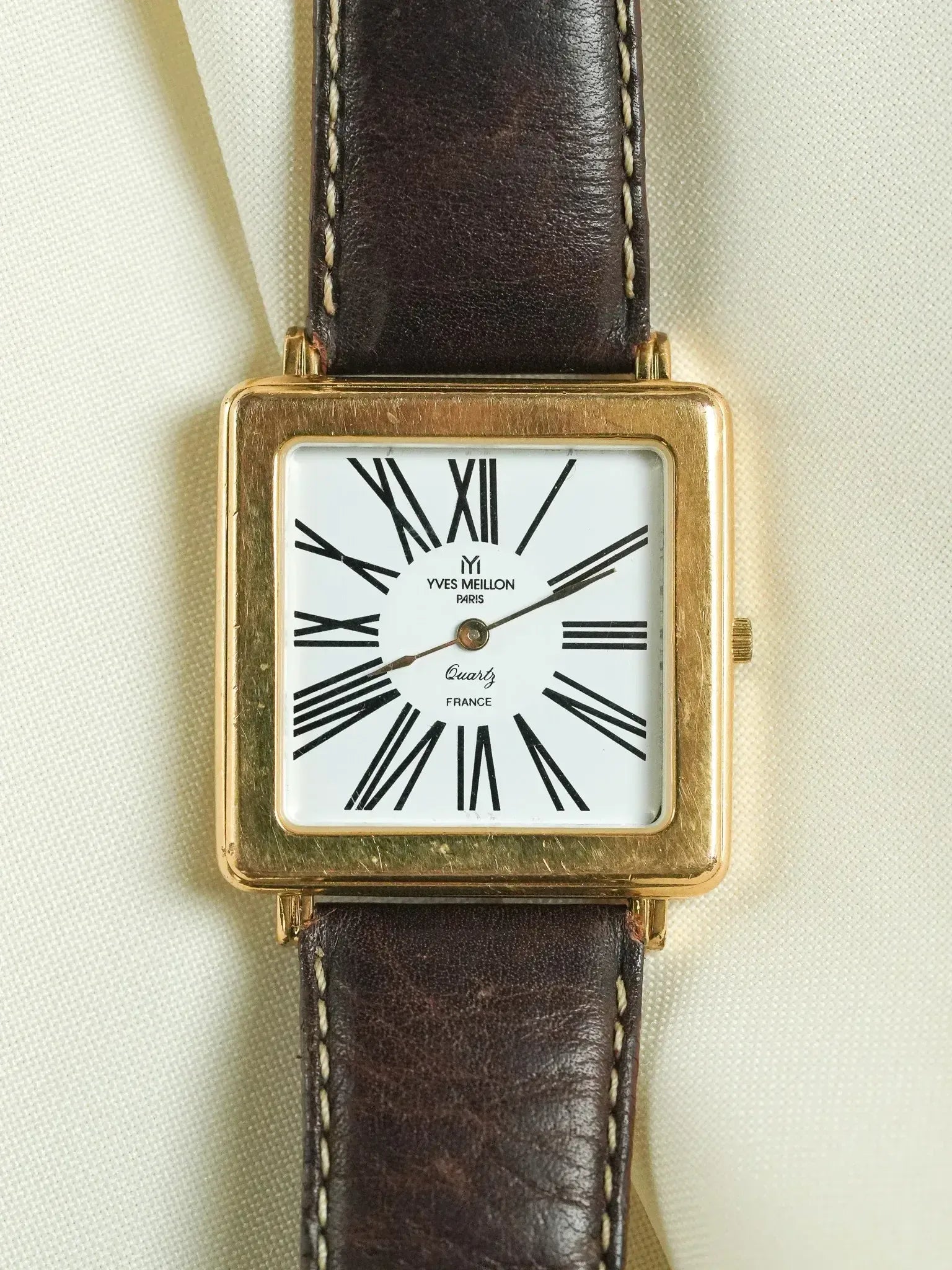 Yves Meillon Paris - Tank XL Carrée Romain Plaqué or - 1990s - Atelier Victor