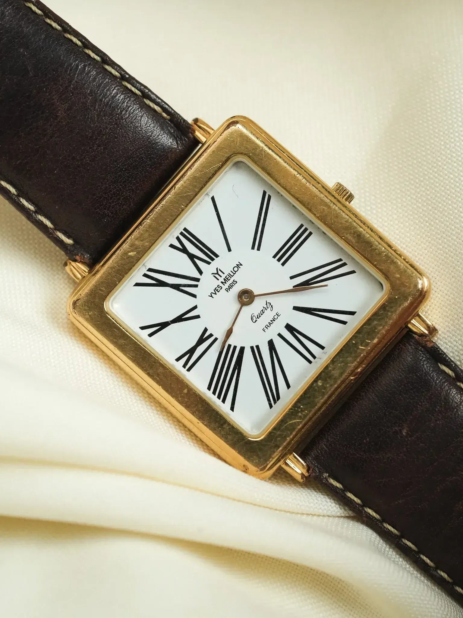 Yves Meillon Paris - Tank XL Carrée Romain Plaqué or - 1990s - Atelier Victor