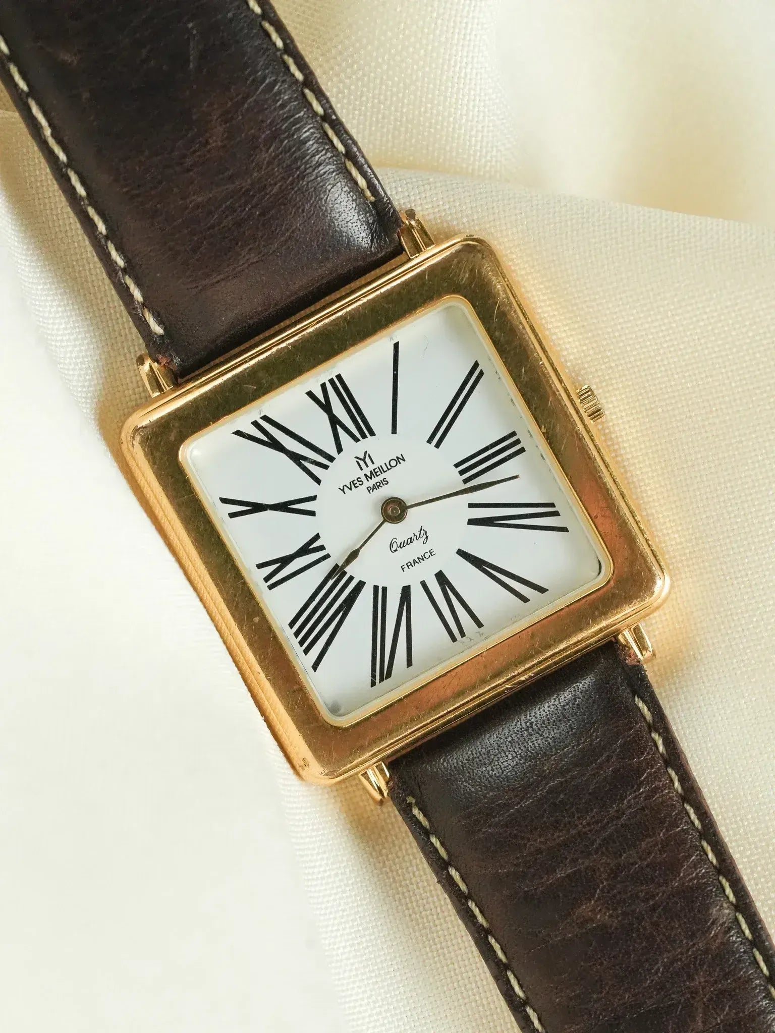 Yves Meillon Paris - Tank XL Carrée Romain Plaqué or - 1990s - Atelier Victor