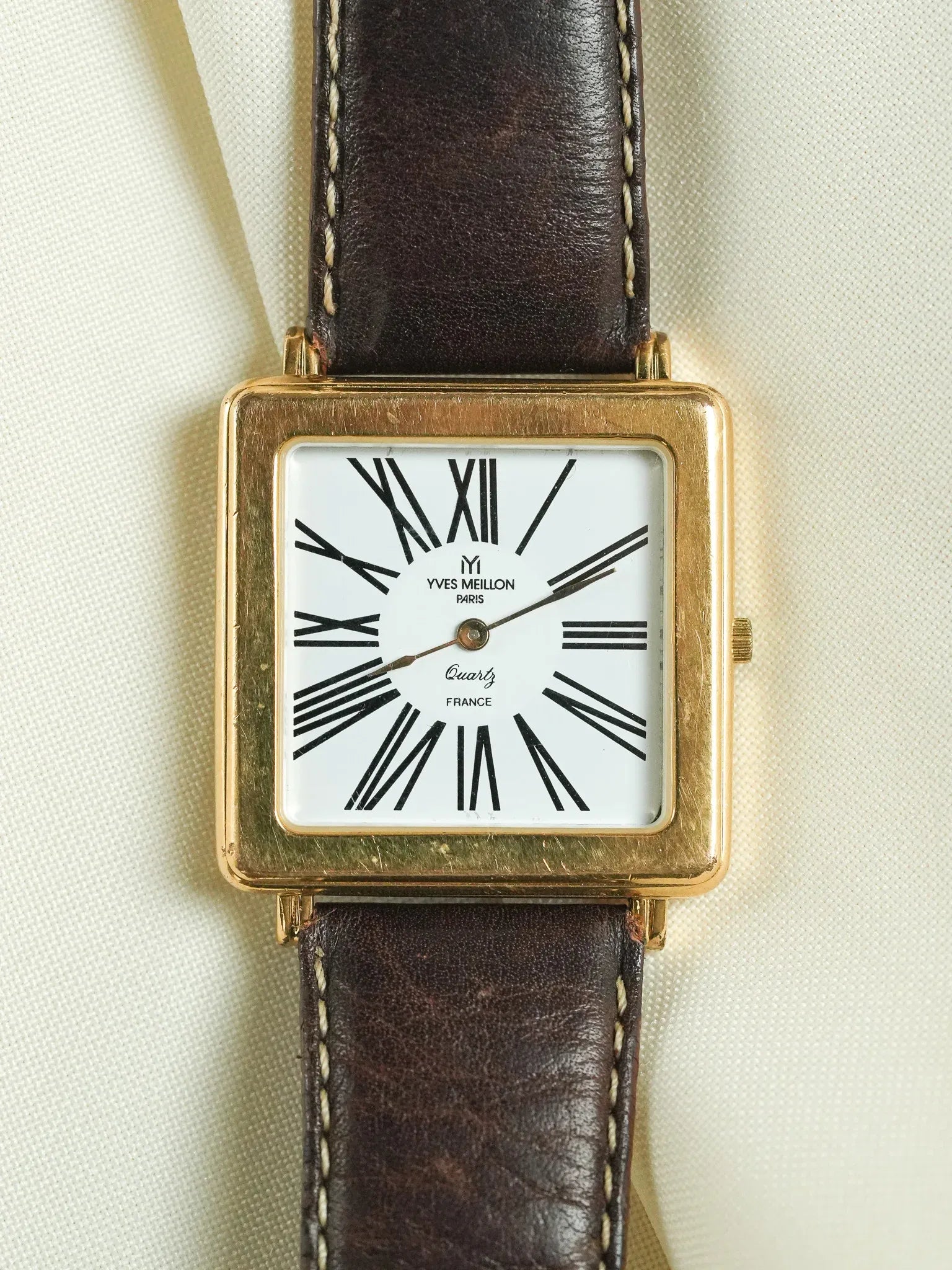 Yves Meillon Paris - Tank XL Carrée Romain Plaqué or - 1990s - Atelier Victor