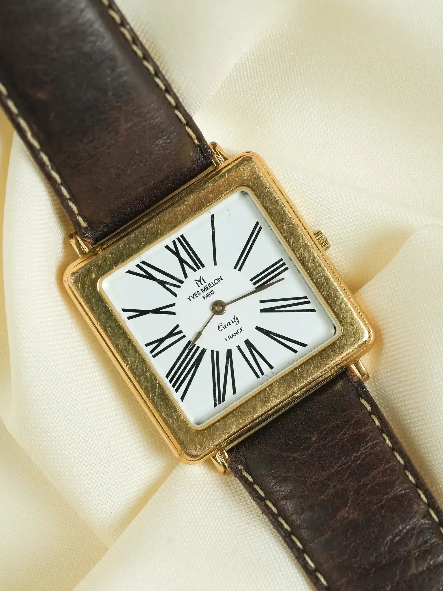 Yves Meillon Paris - Tank XL Carrée Romain Plaqué or - 1990s - Atelier Victor