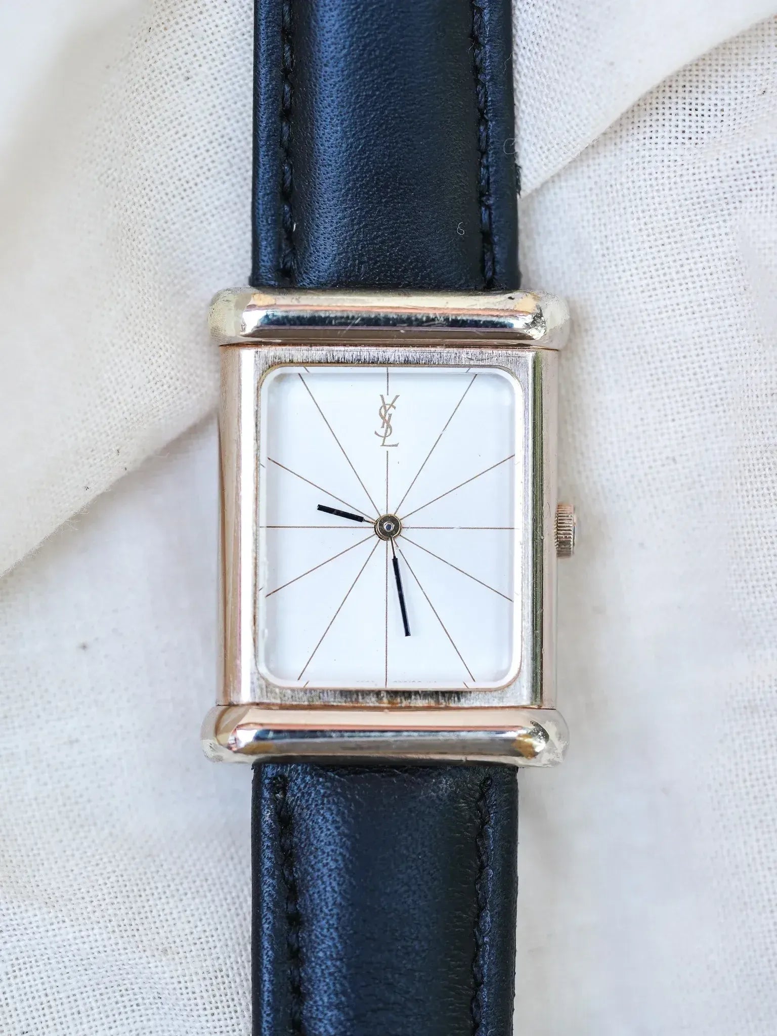 Yves Saint Laurent - YSL Tank vintage plaqué or rose - 1980s - Atelier Victor