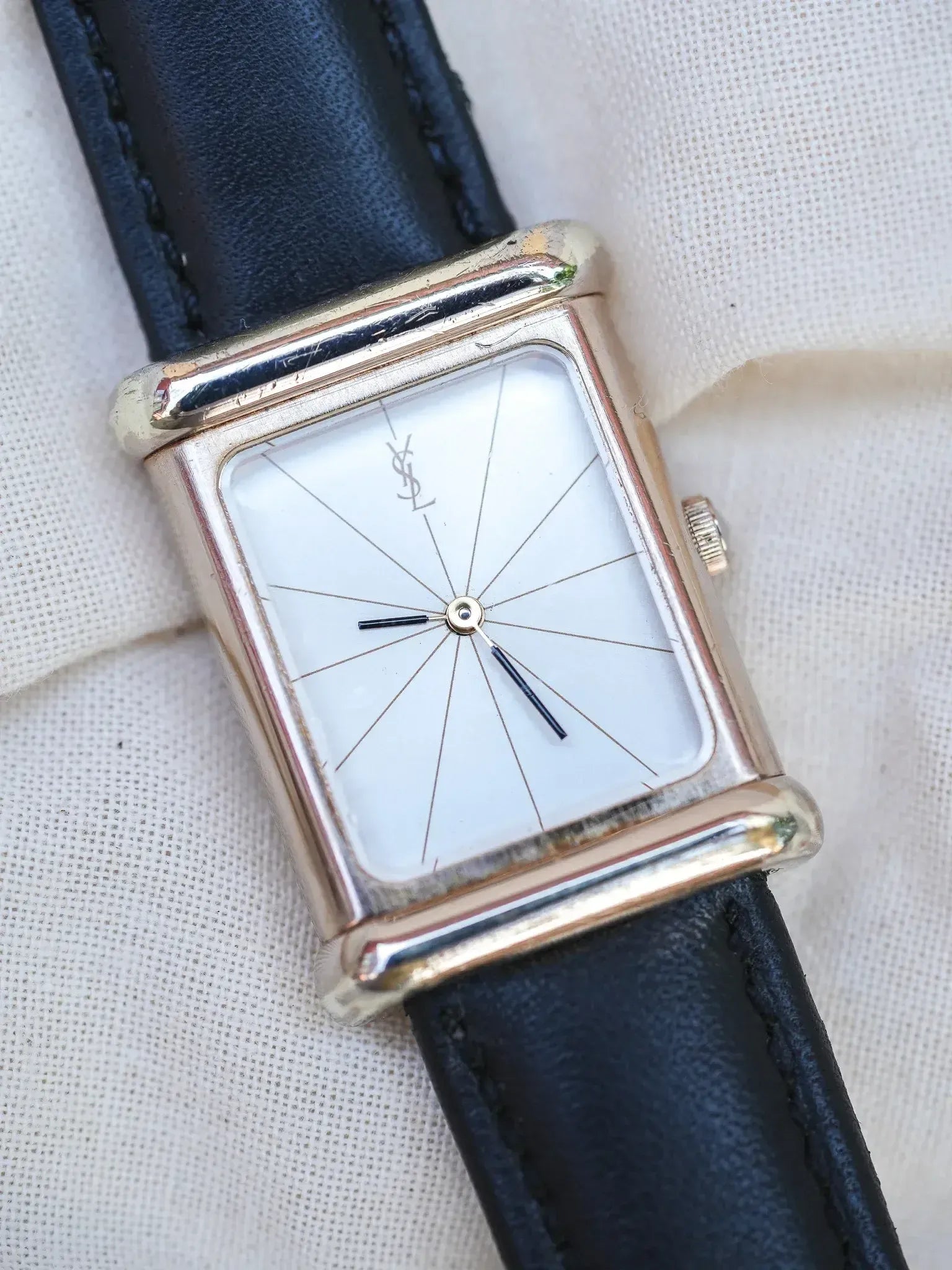 Yves Saint Laurent - YSL Tank vintage plaqué or rose - 1980s - Atelier Victor