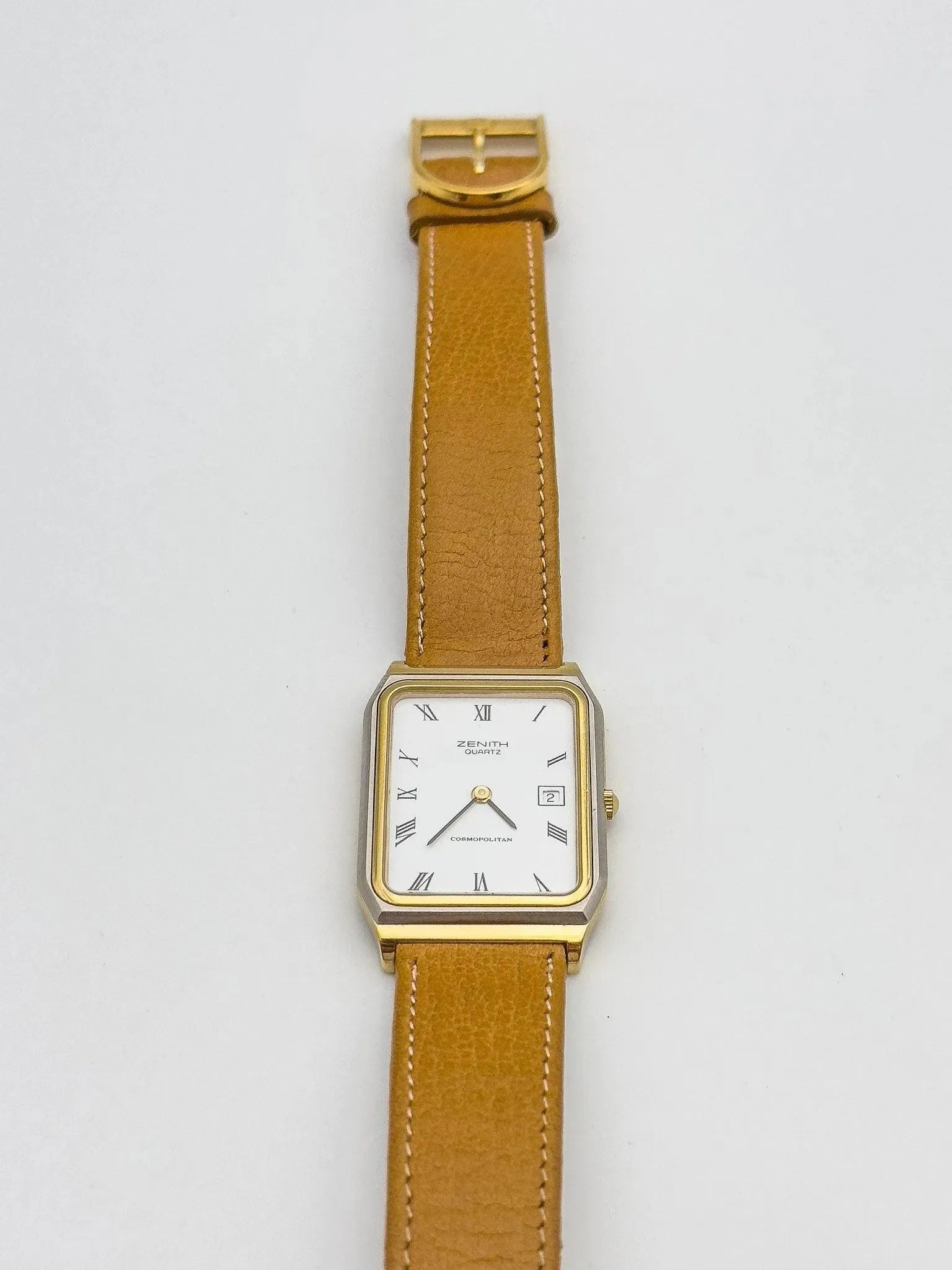 Zenith - Cosmopolitan Tank Two Tones - 1990's - Atelier Victor Paris - Vintage Watch Shop Dubai