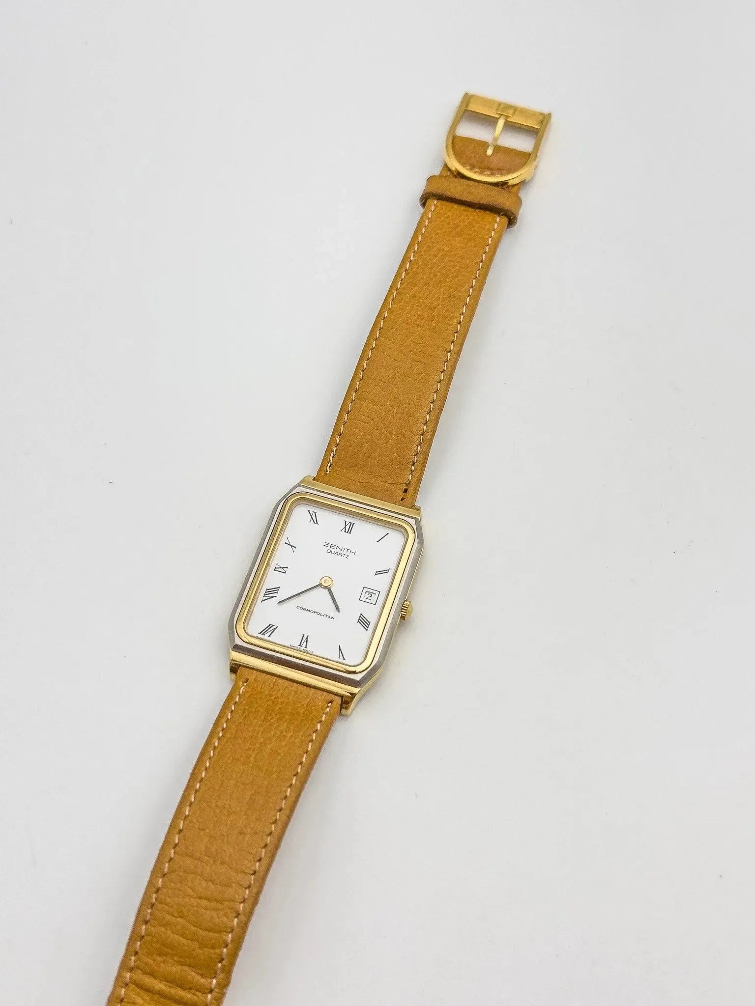 Zenith - Cosmopolitan Tank Two Tones - 1990's - Atelier Victor Paris - Vintage Watch Shop Dubai