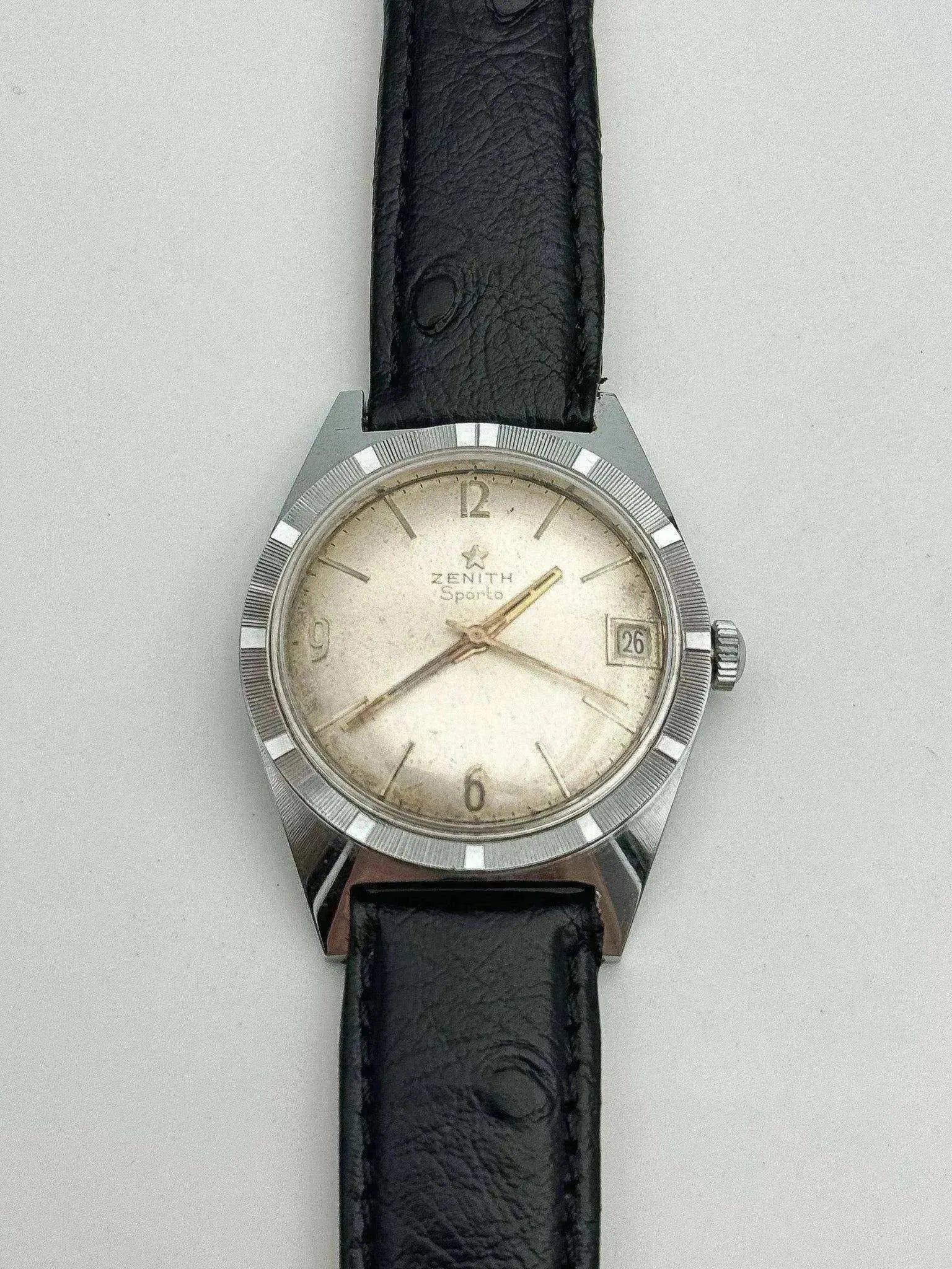 Zenith - Sporto Cadran Patiné - 1970s - Atelier Victor Paris - Vintage Watch Shop Dubai