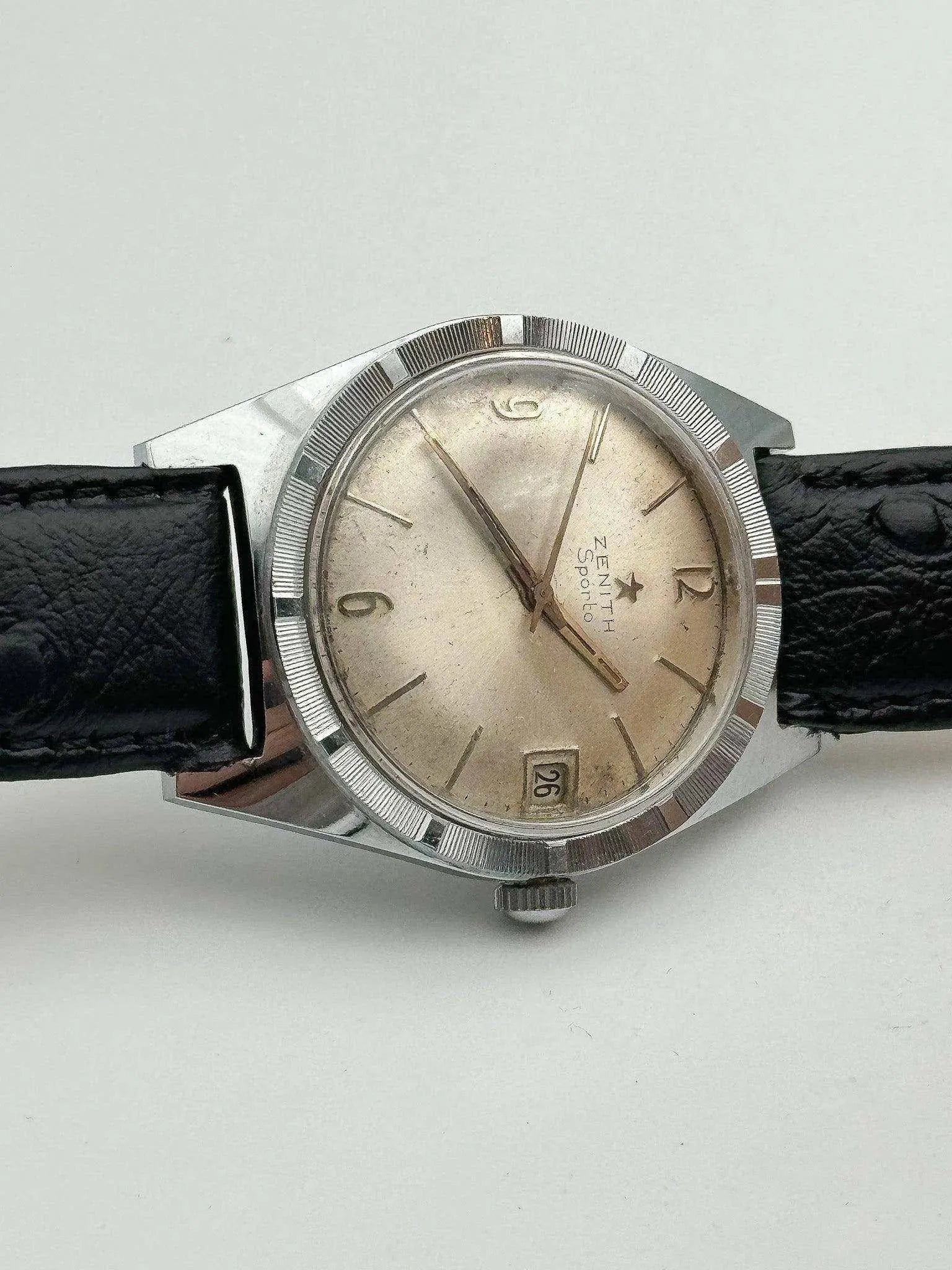 Zenith - Sporto Cadran Patiné - 1970s - Atelier Victor Paris - Vintage Watch Shop Dubai