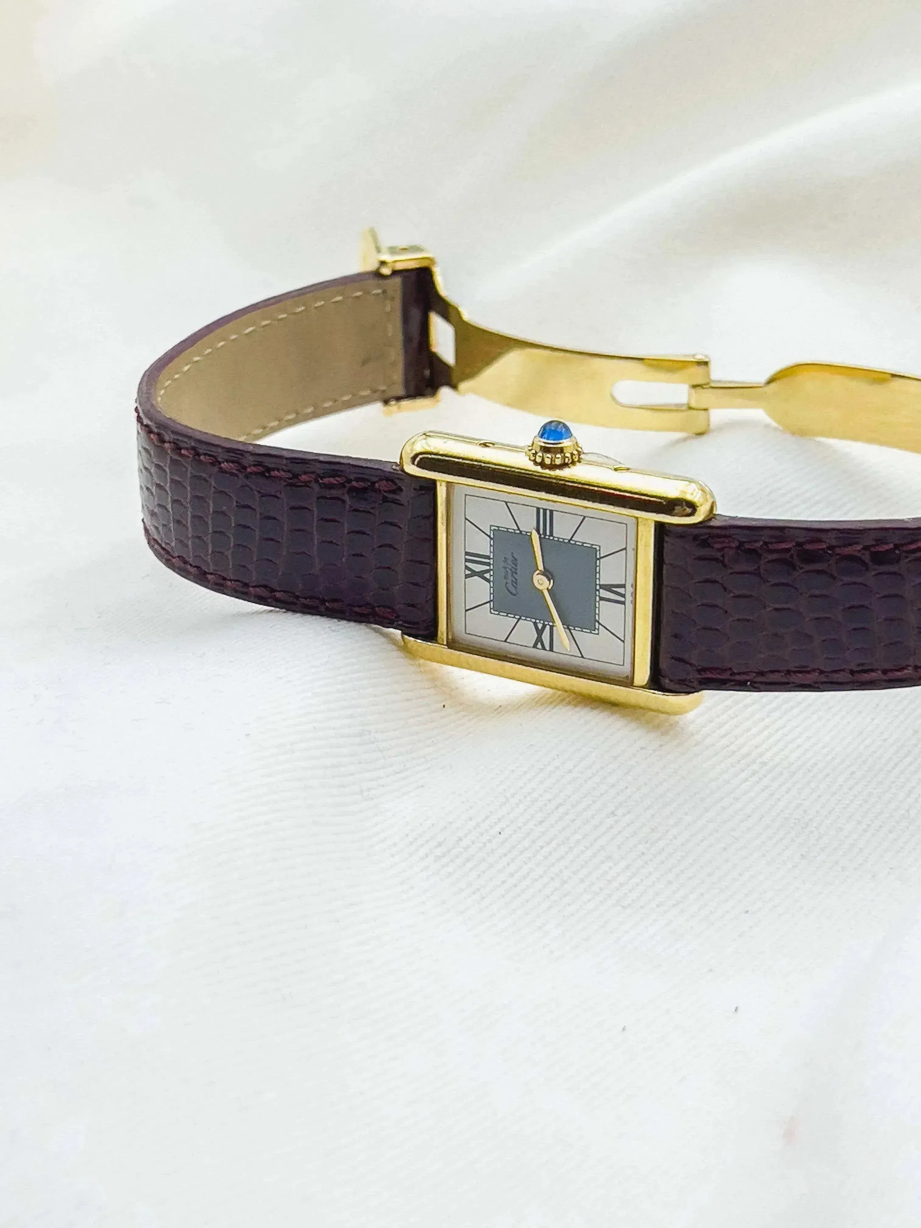 Cartier - Tank Must Vermeil Boucle Déployante Gris - 1990s - Atelier Victor