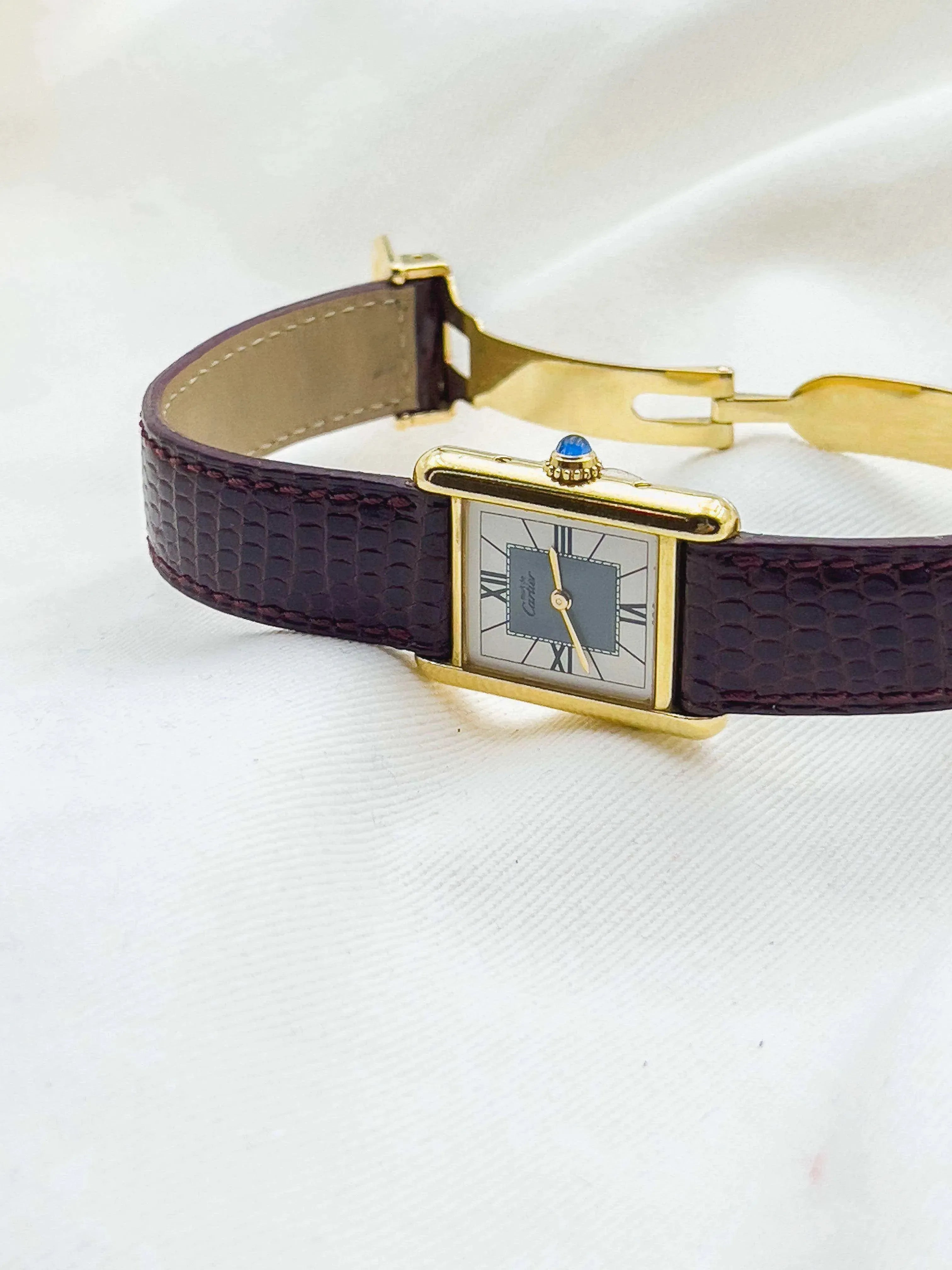 Cartier - Tank Must Vermeil Boucle Déployante Gris - 1990s - Atelier Victor