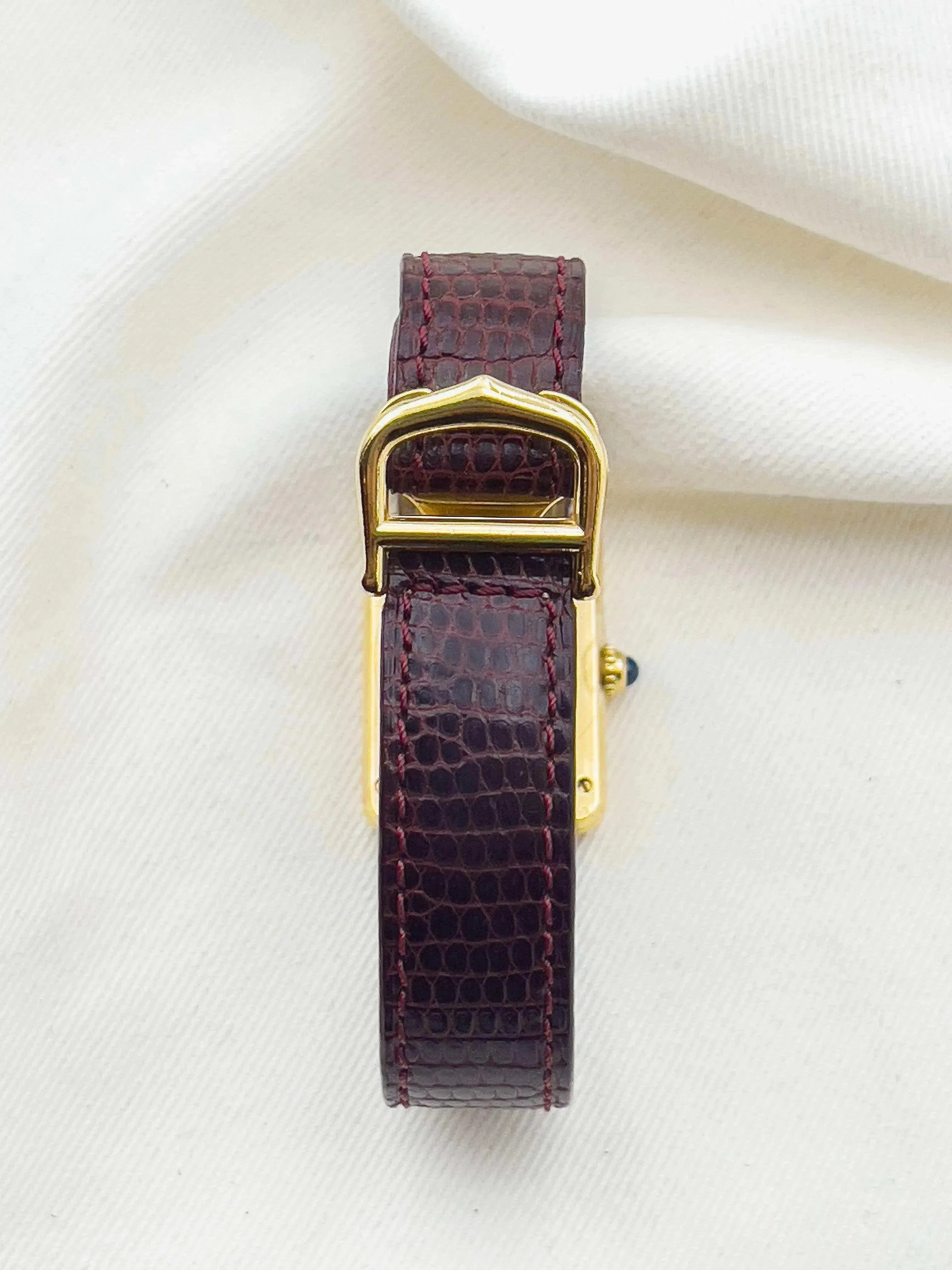Cartier - Tank Must Vermeil Boucle Déployante Gris - 1990s - Atelier Victor - Vintage Shop