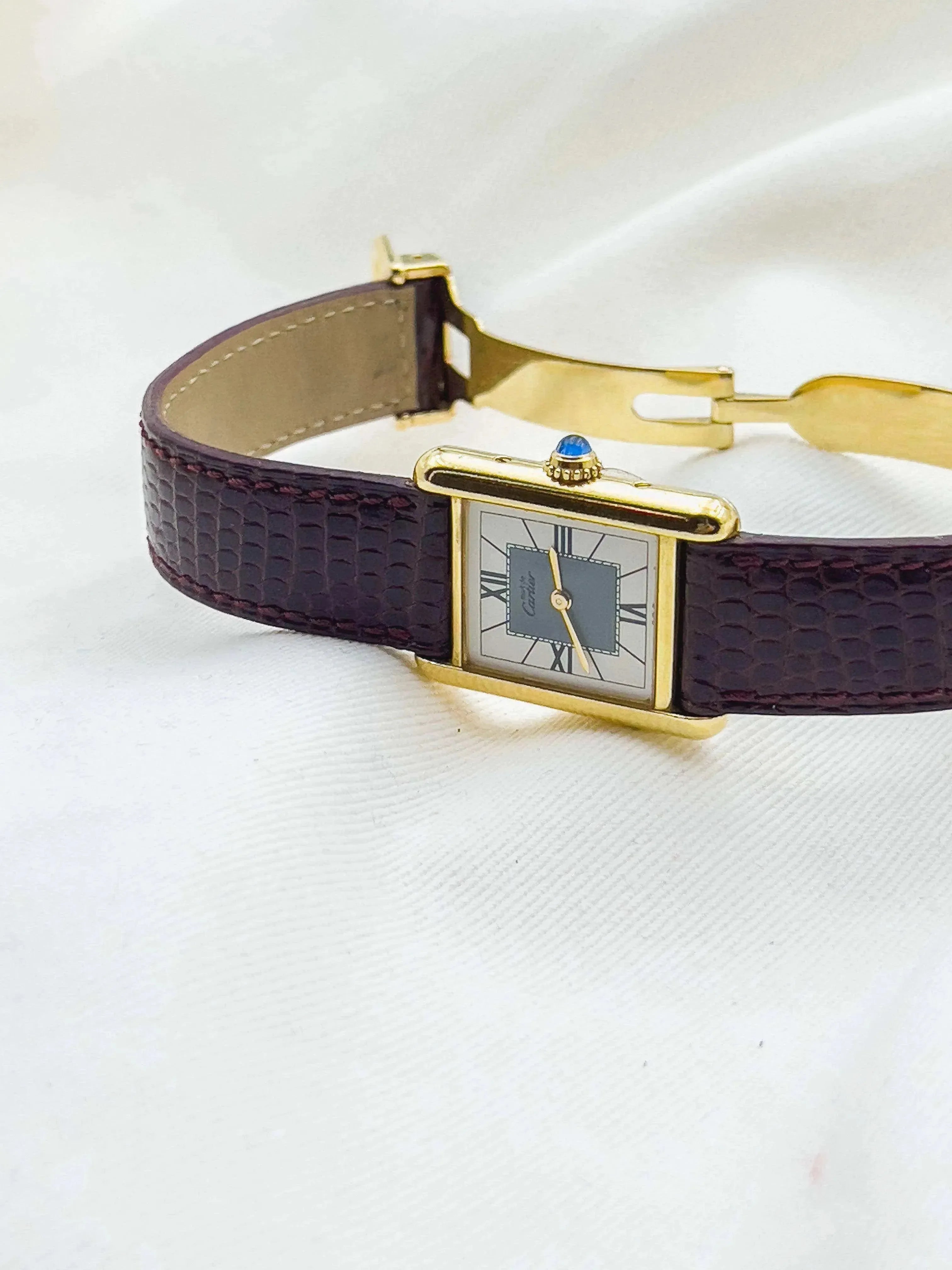 Cartier - Tank Must Vermeil Boucle Déployante Gris - 1990s - Atelier Victor - Vintage Shop