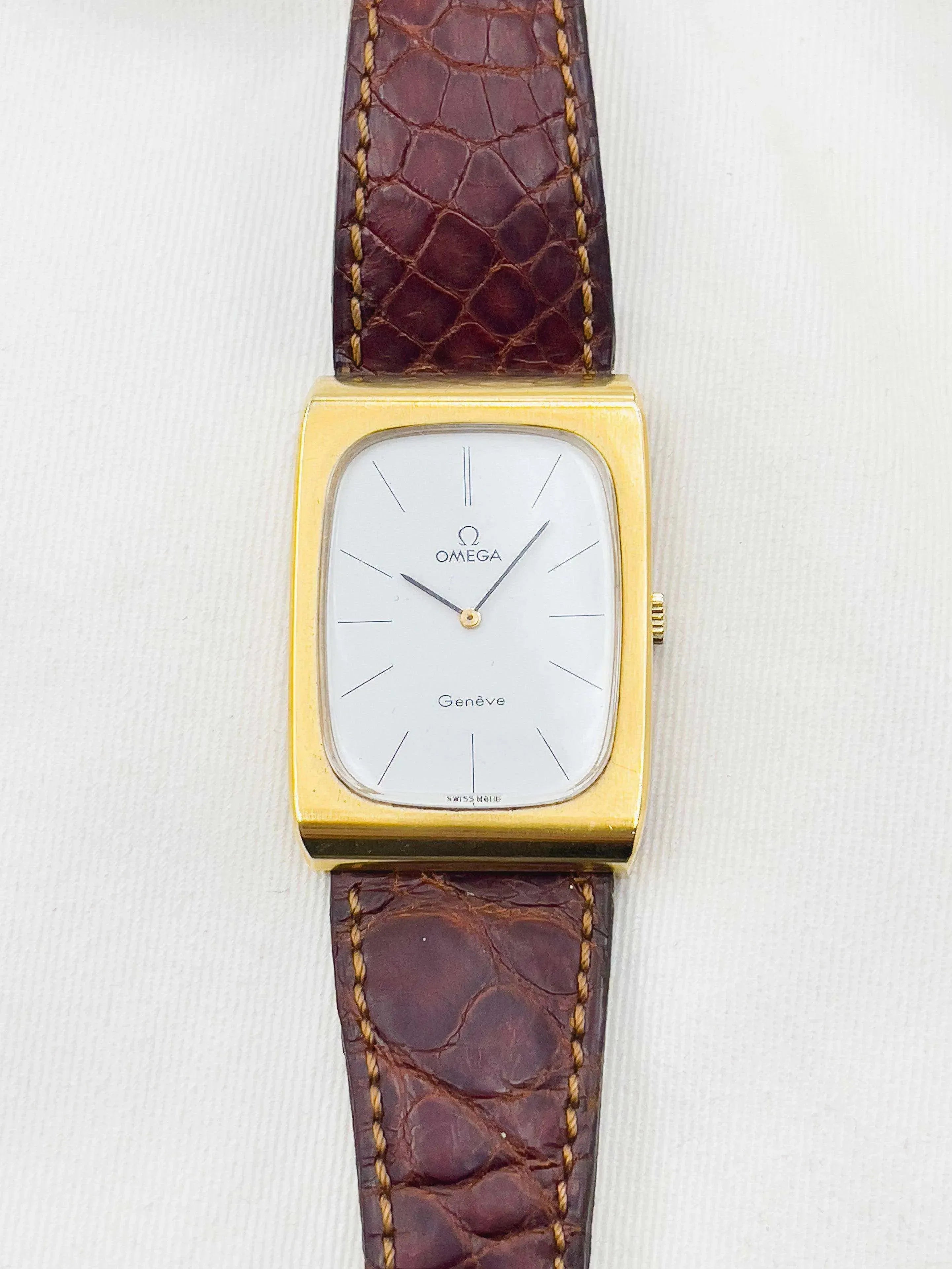 Omega - Genève Rectangulaire Plaqué Or - 1973 - Atelier Victor