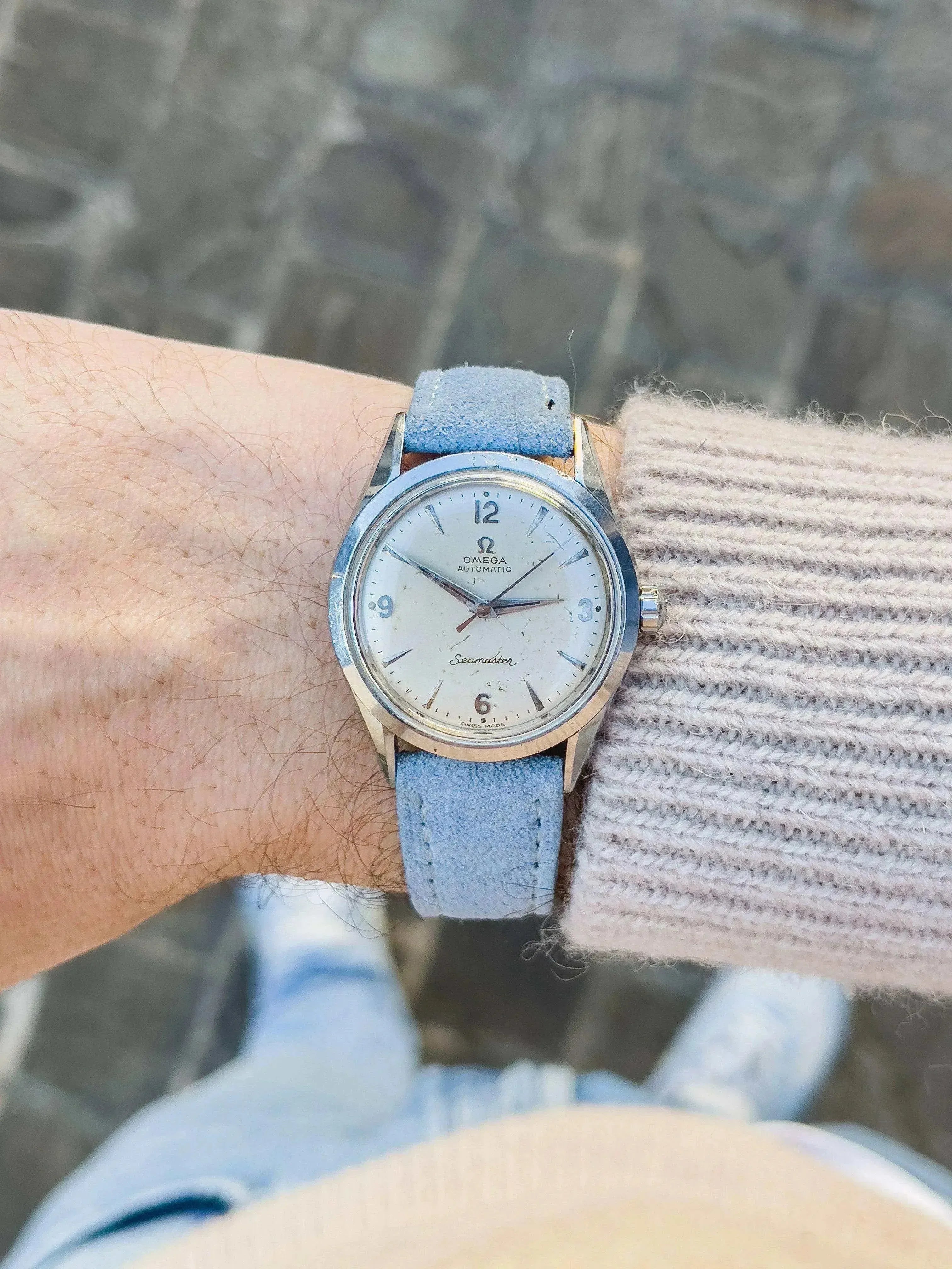 Omega - Seamaster Beige 34mm calibre 471 - 1956 - Atelier Victor - Vintage Shop
