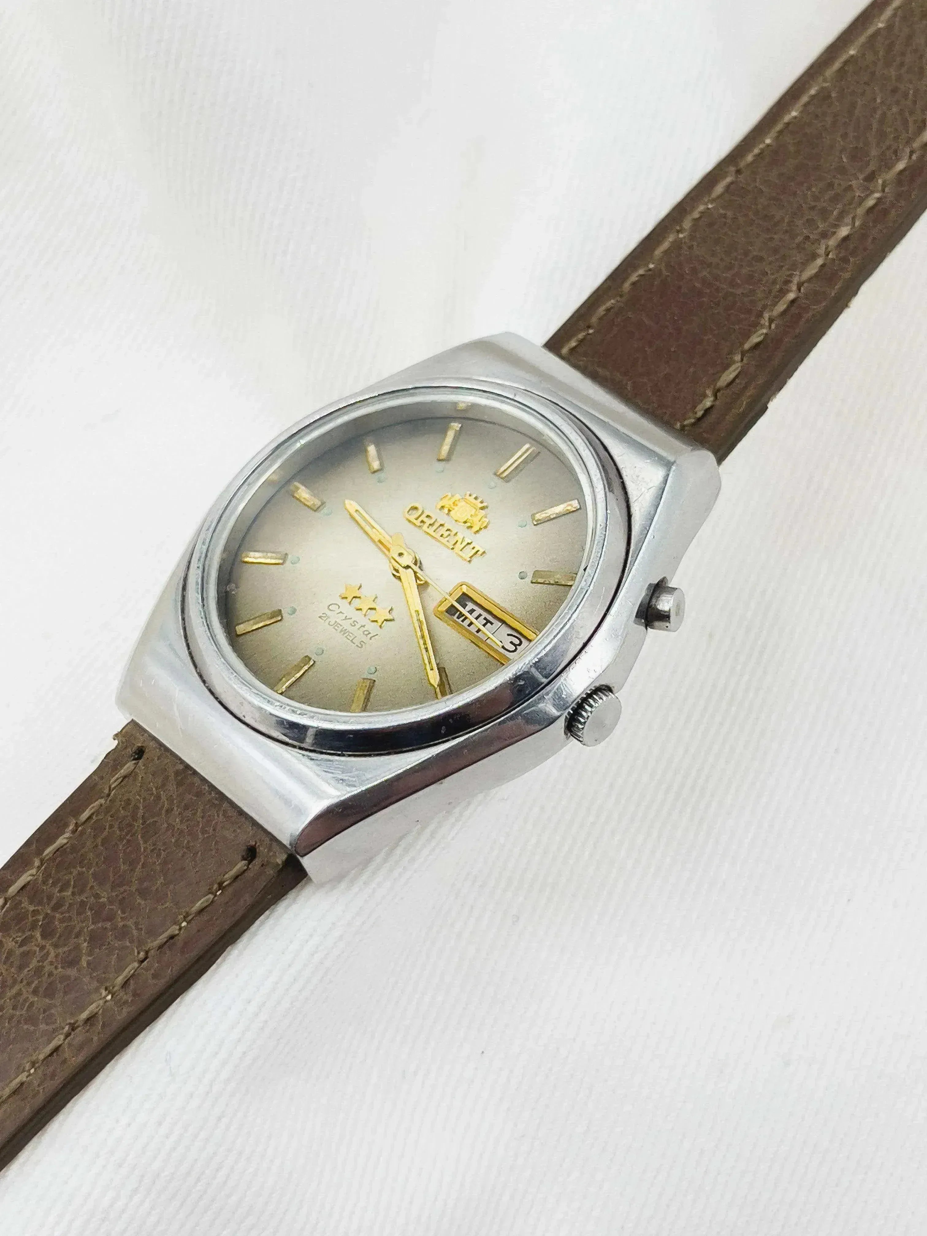 Orient - Cadran Moka Or - 1980s - Atelier Victor