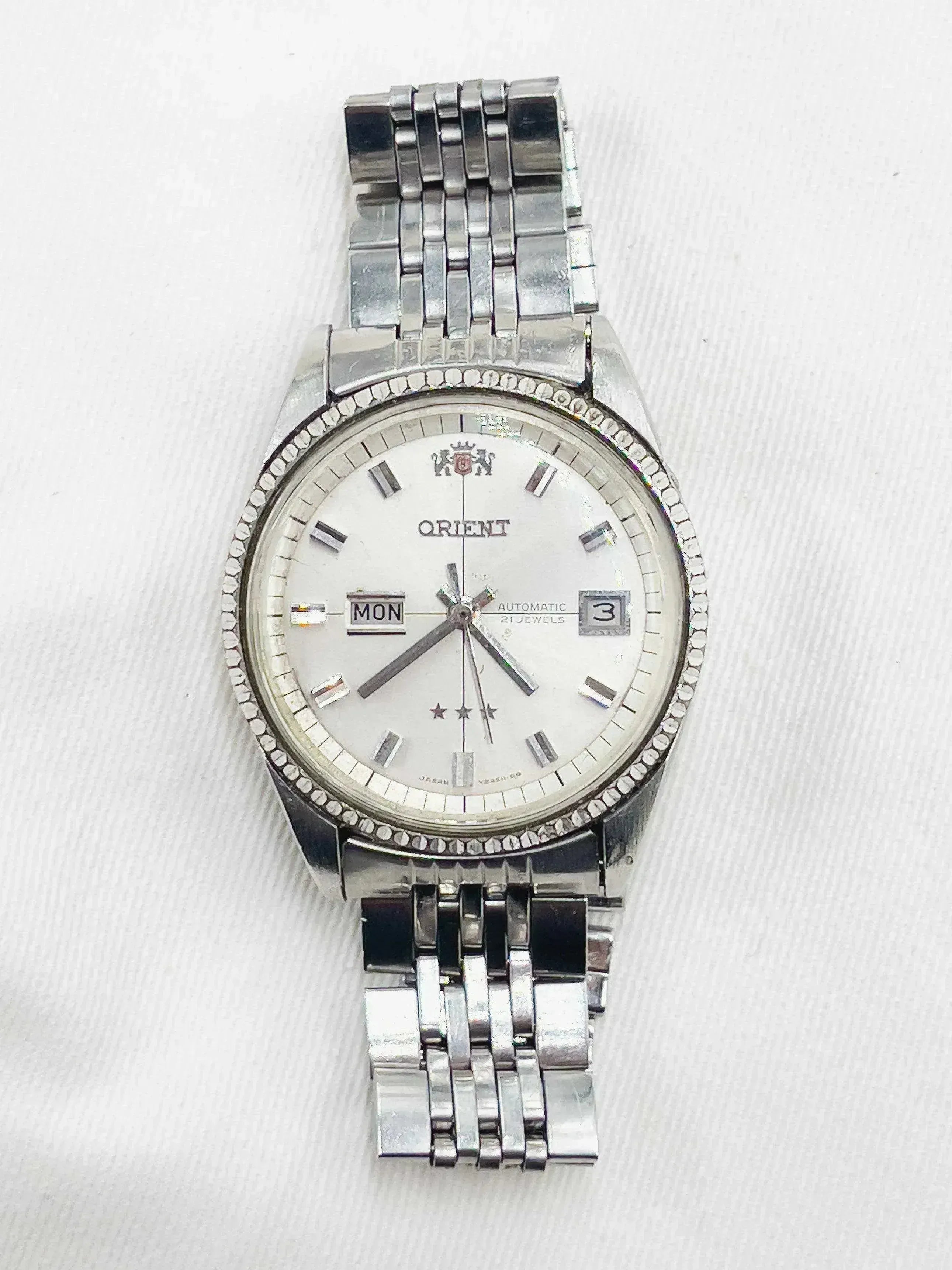 Orient - Cannelée Day Date - 1970s - Atelier Victor